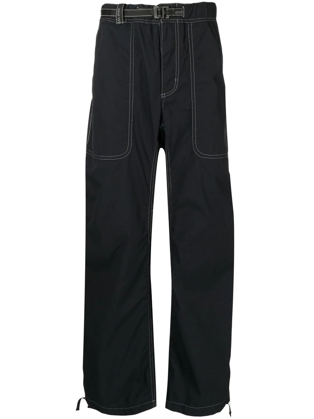 contrast-stitch cargo trousers - 1