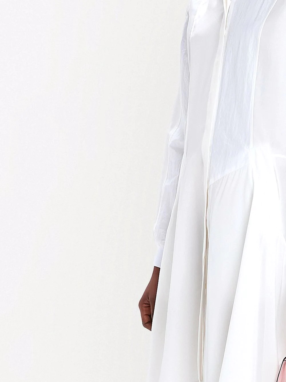 bomber-style poplin shirtdress - 5