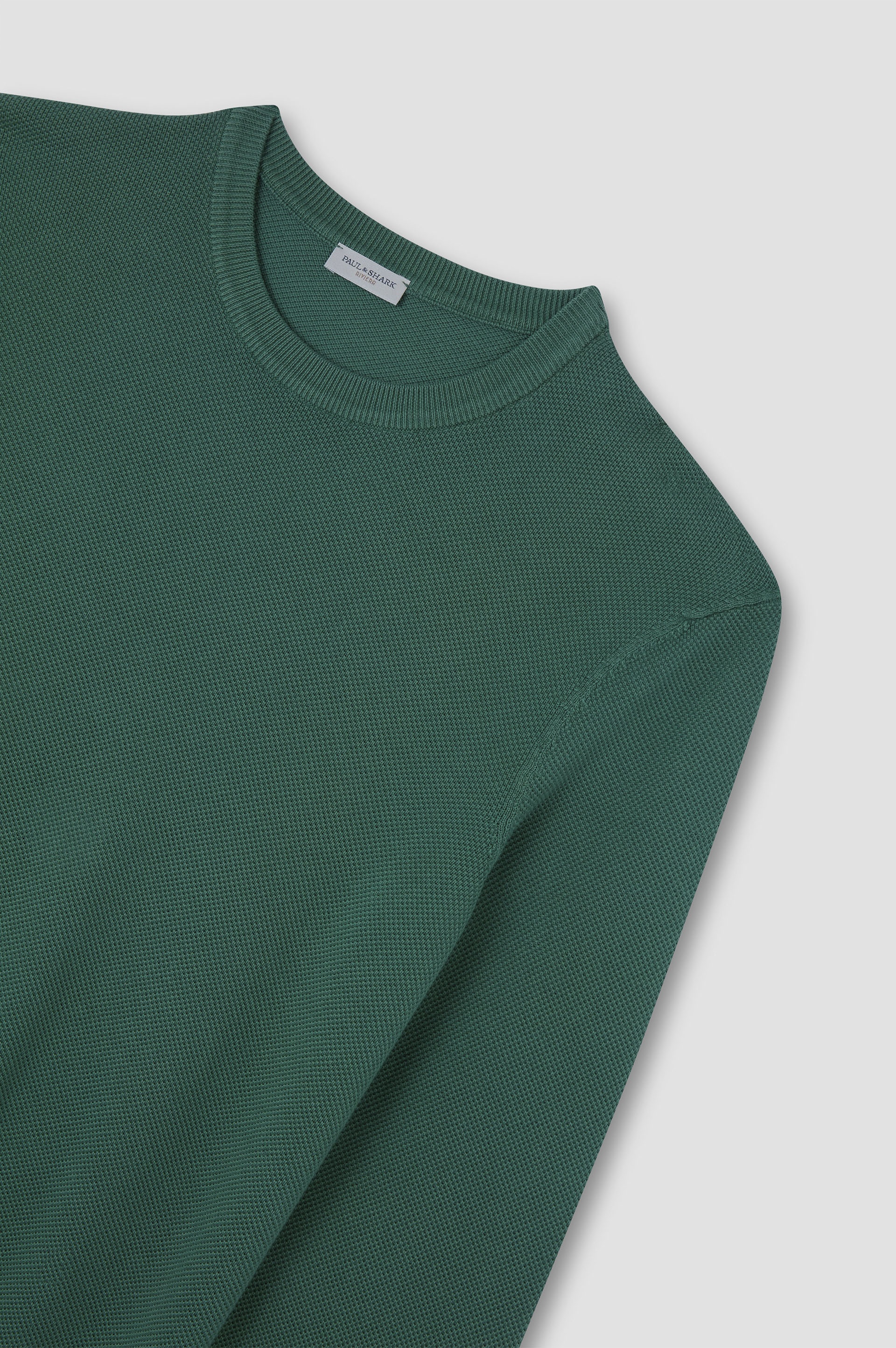 GARMENT-DYED COTTON CREWNECK SWEATER - 6