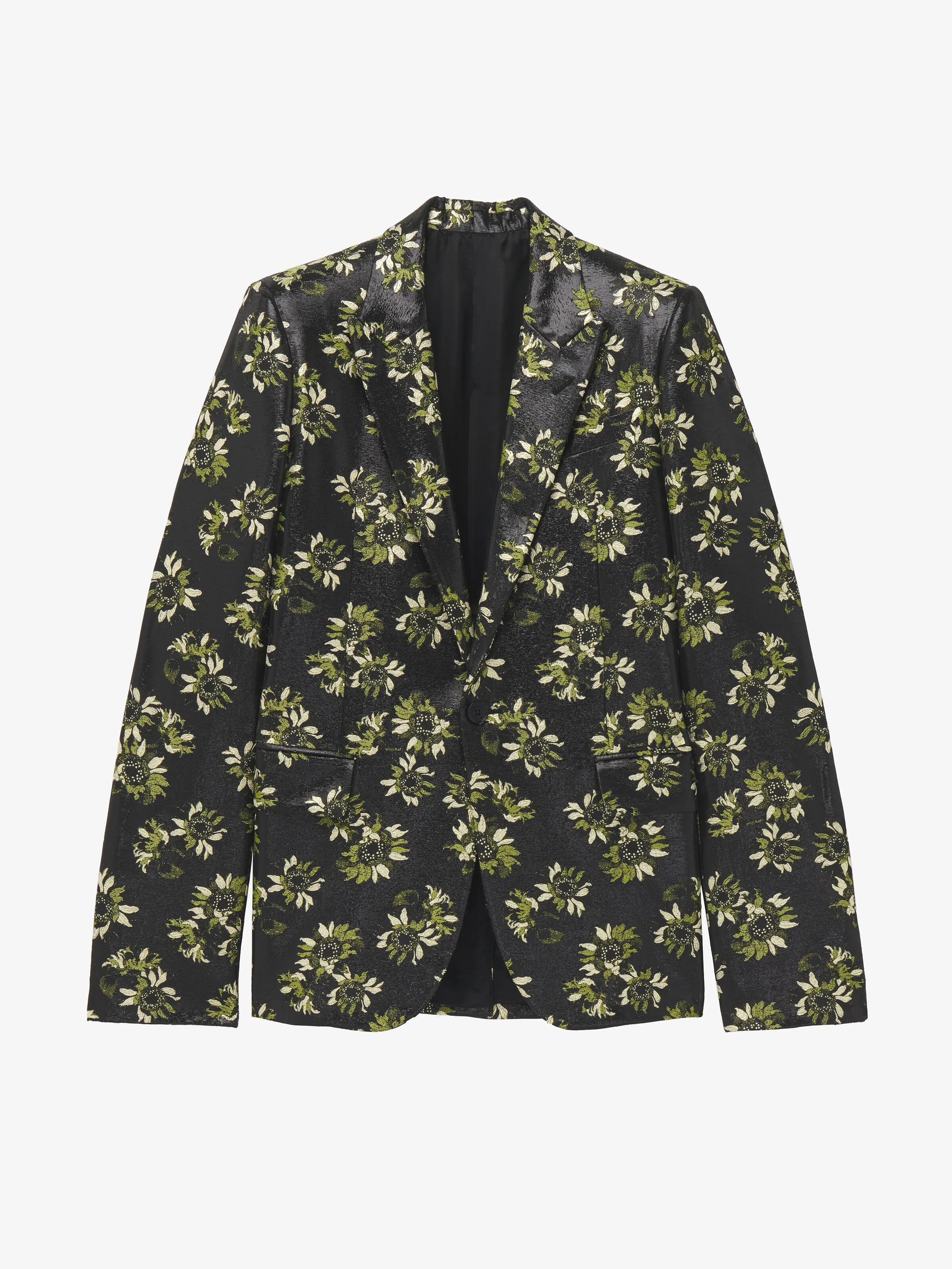 Sunflower Jacquard Single-breasted Jacket - 1
