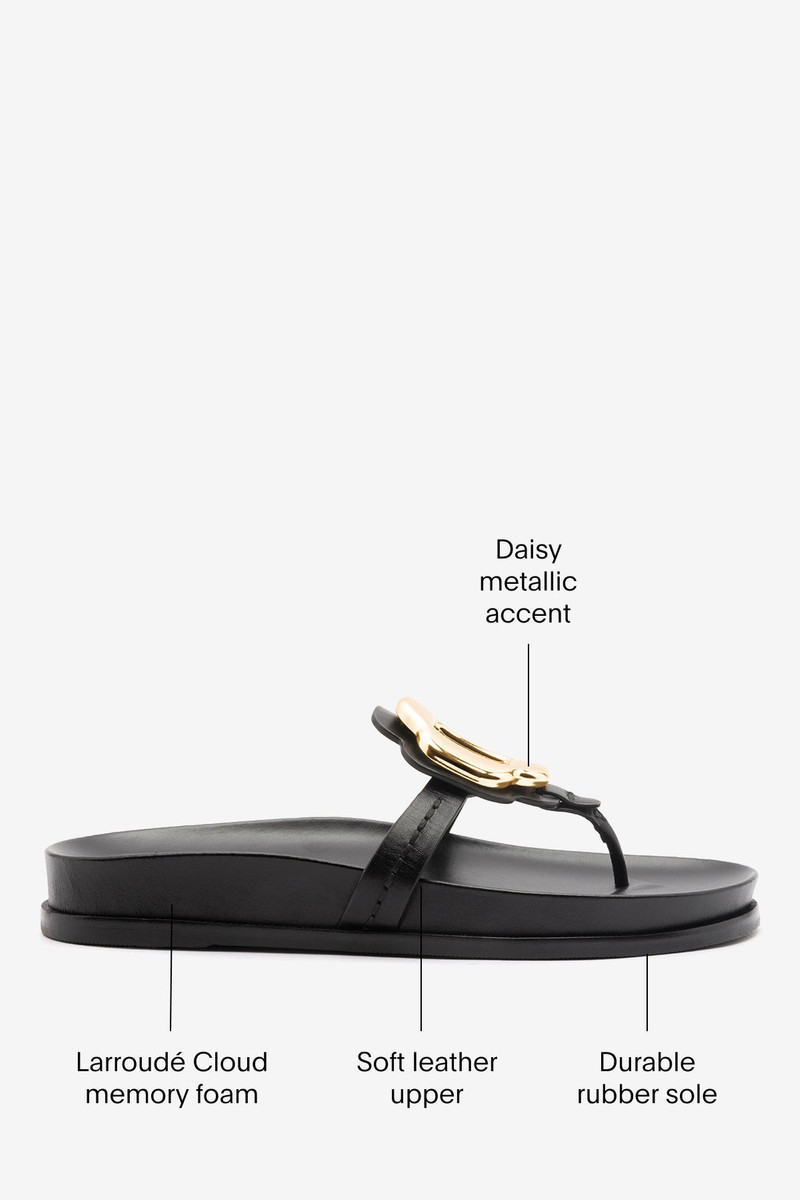 Margherita Sport Sandal Black Leather 5