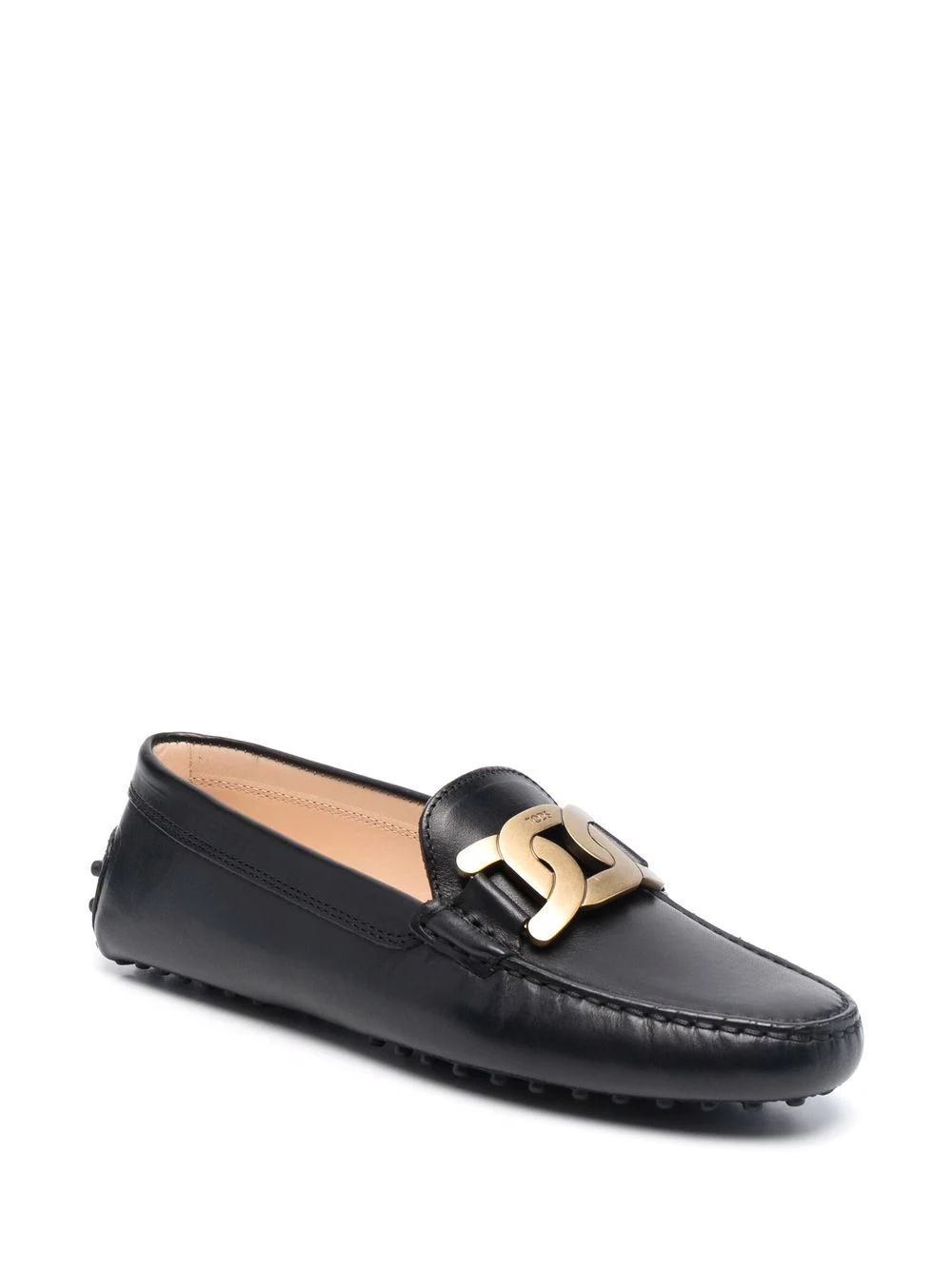 plaque-detail moccasin loafers - 2