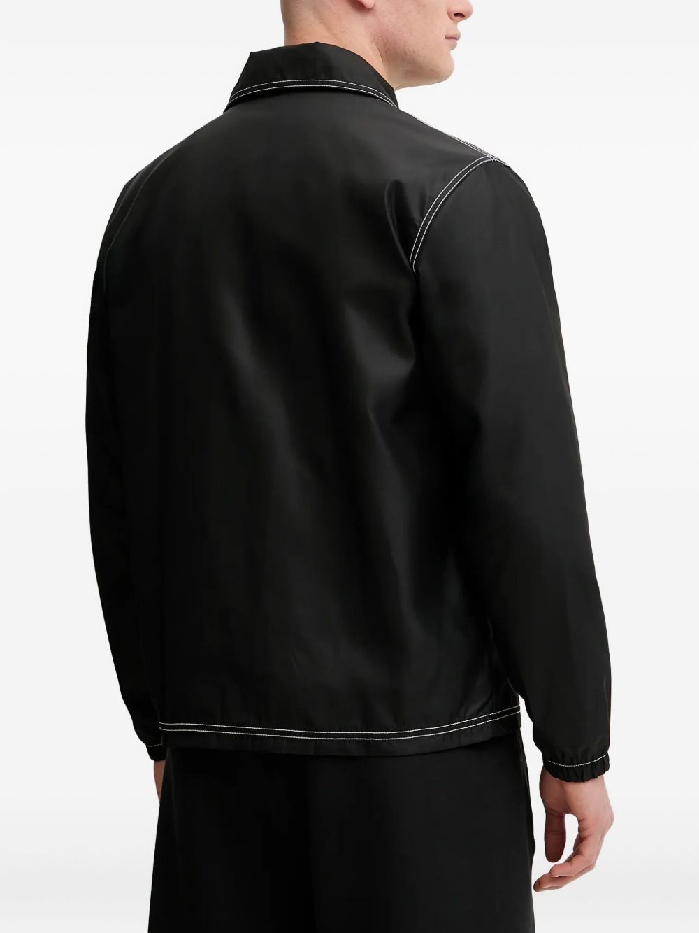 contrast-stitch coach shirt jacket - 3