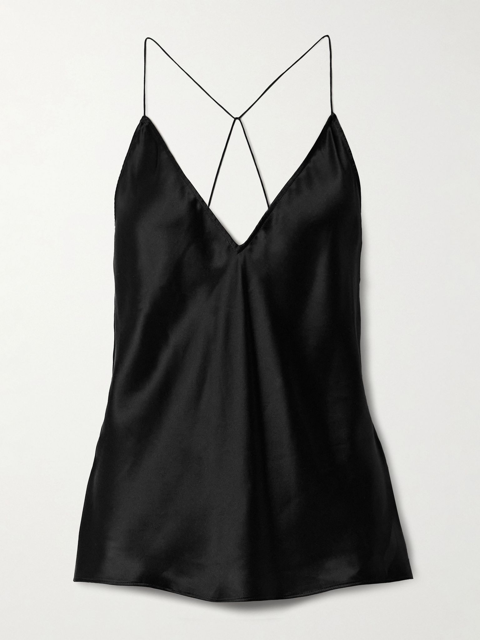Emile silk-charmeuse camisole Black - 1