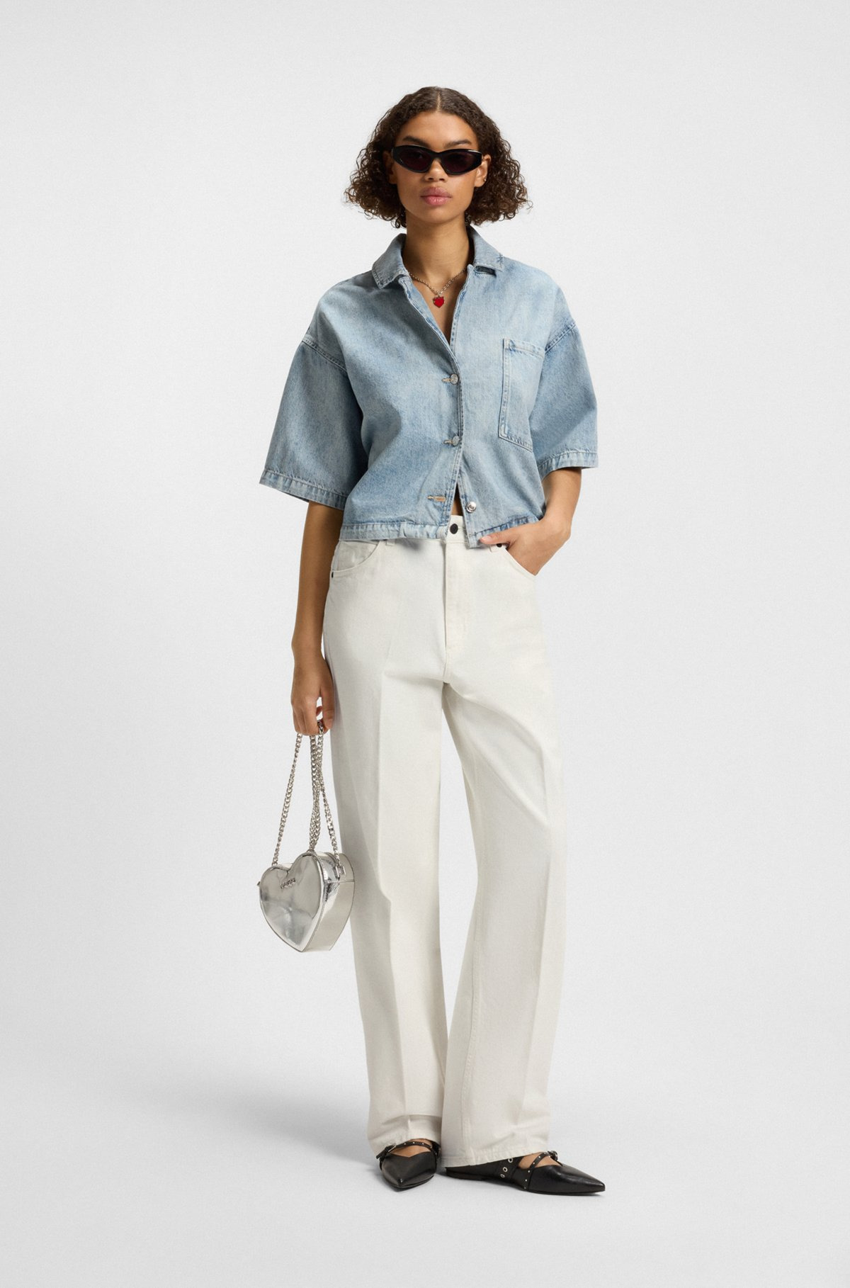 MODERN-FIT JEANS IN WHITE RIGID DENIM - 3