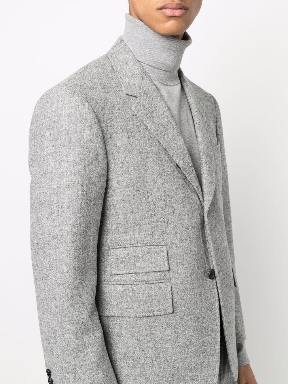 single-breasted wool sport coat - 5