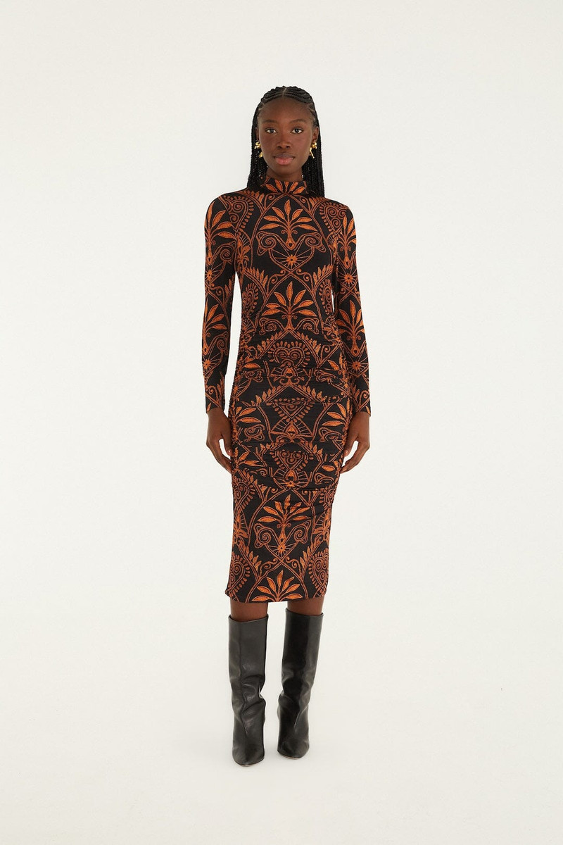 Black Cornely Ainika Jersey Midi Dress 1