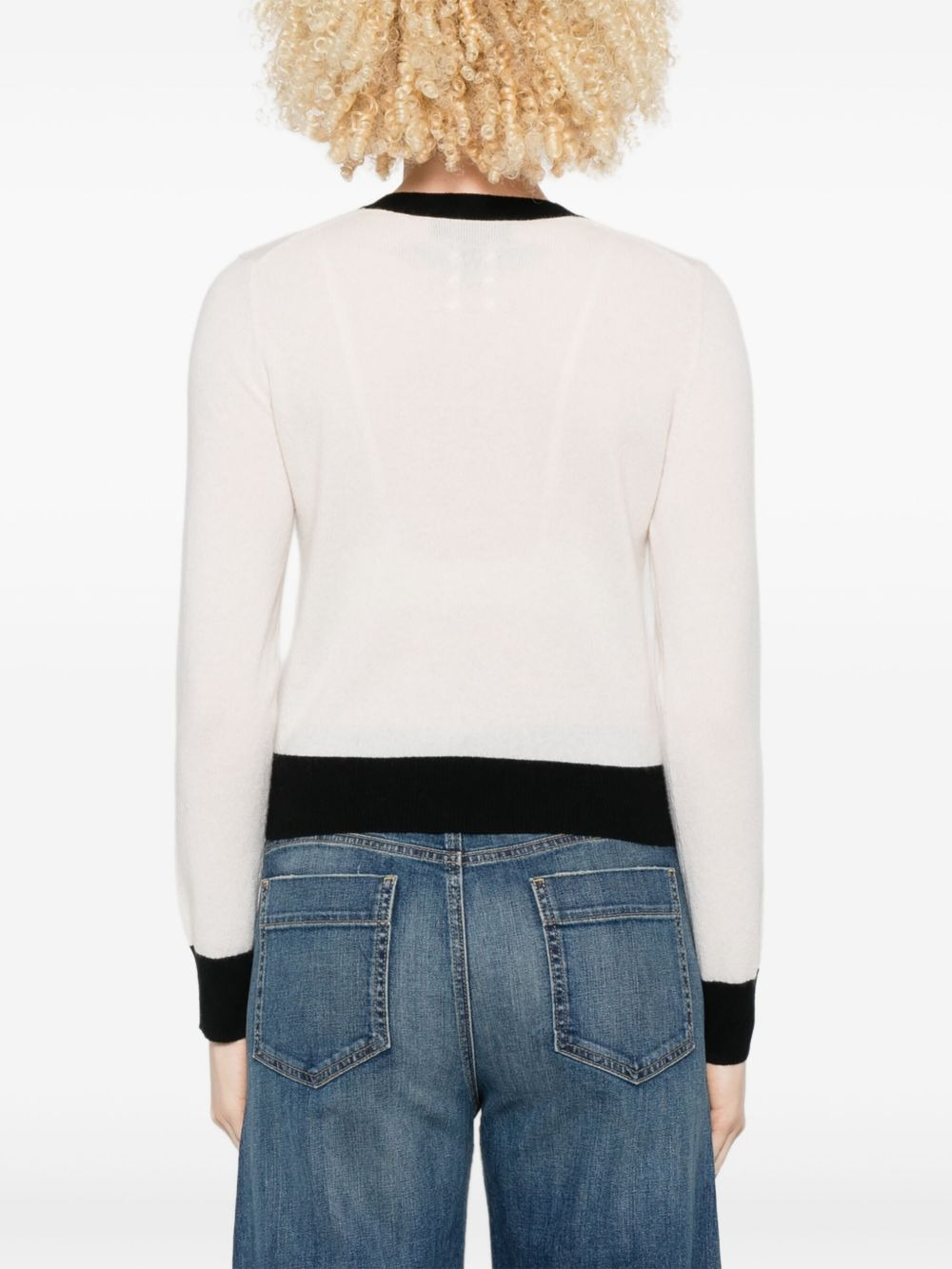 colourblock cashmere cardigan - 4