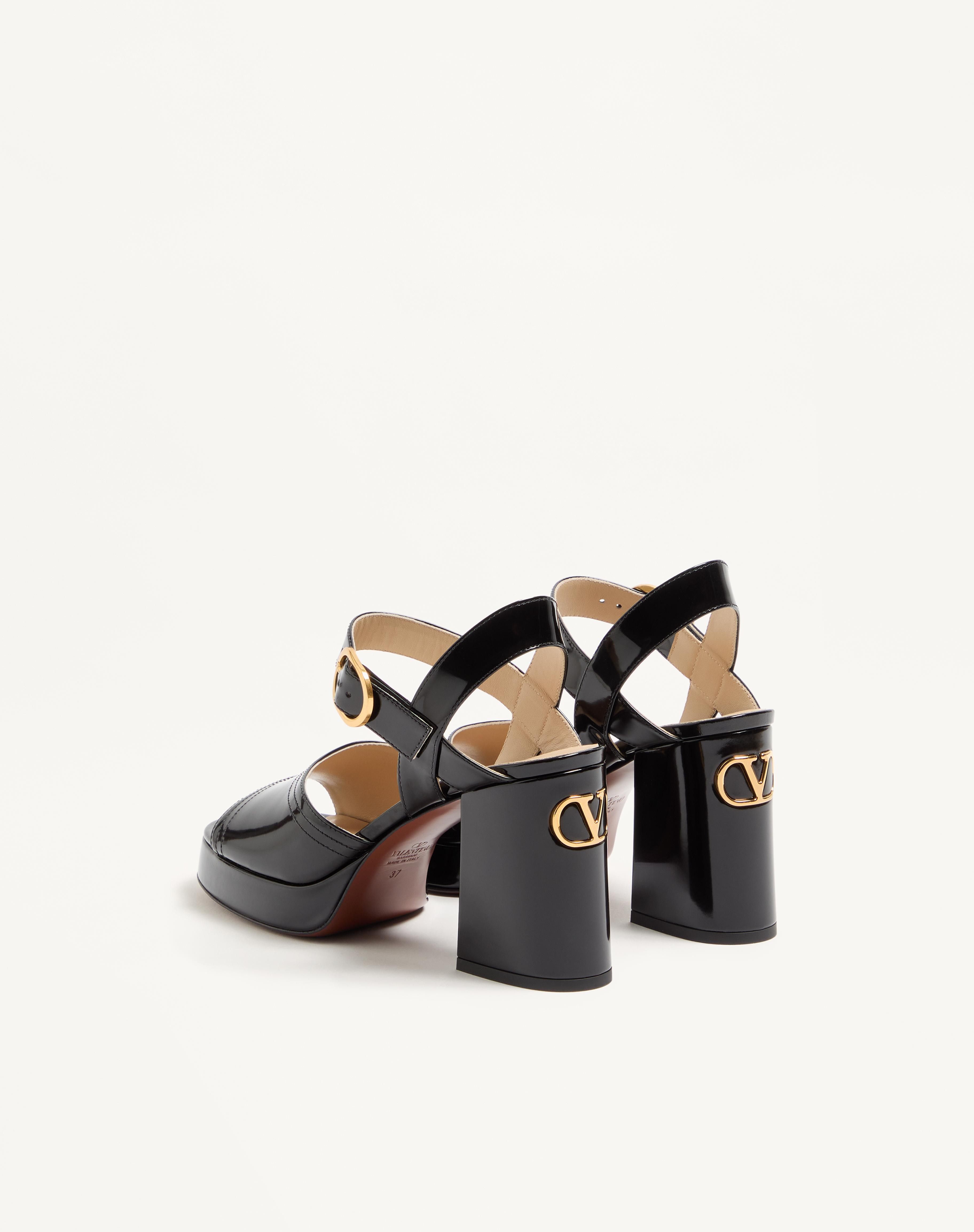 FAWCETTE PLATFORM SANDAL IN POLISHED CALFSKIN 100MM - 5