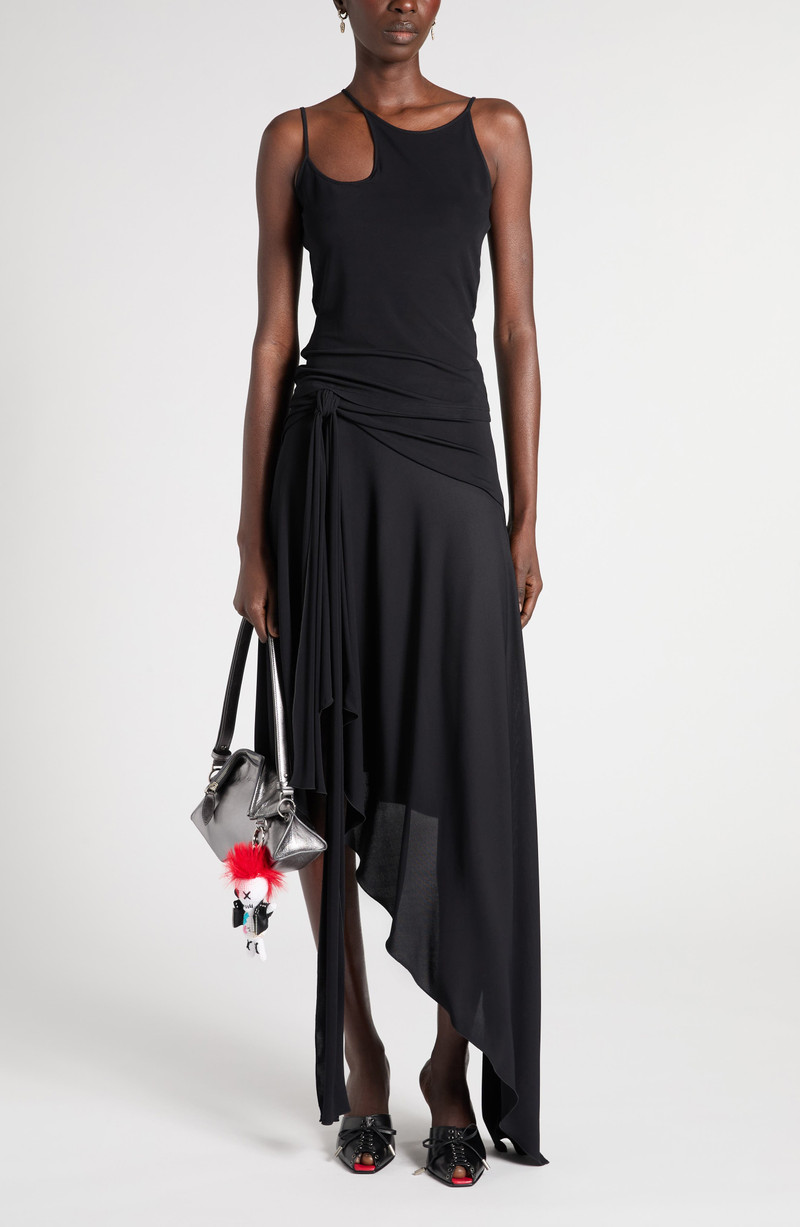 Alexander McQueen McQueen Asymmetric Jersey Camisole in Black outlook