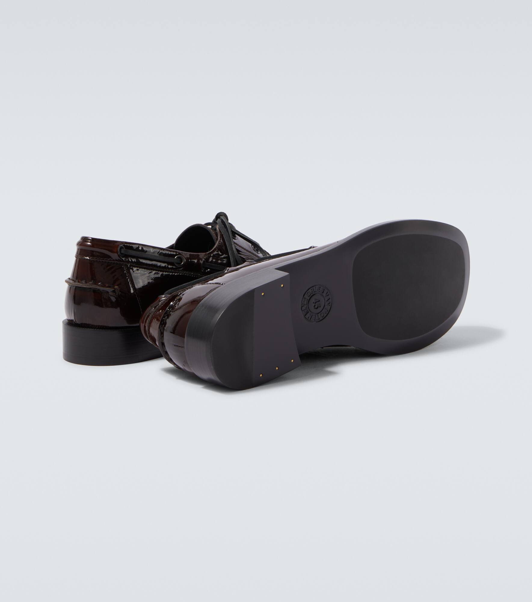 Patent leather boat shoes - 7