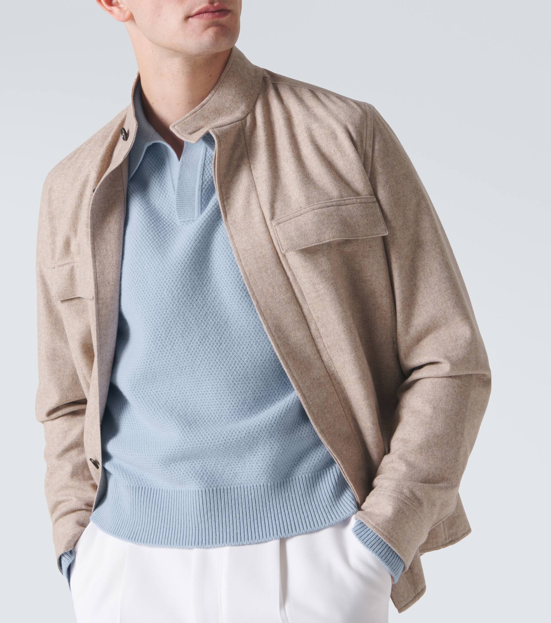 Cashmere polo sweater - 5