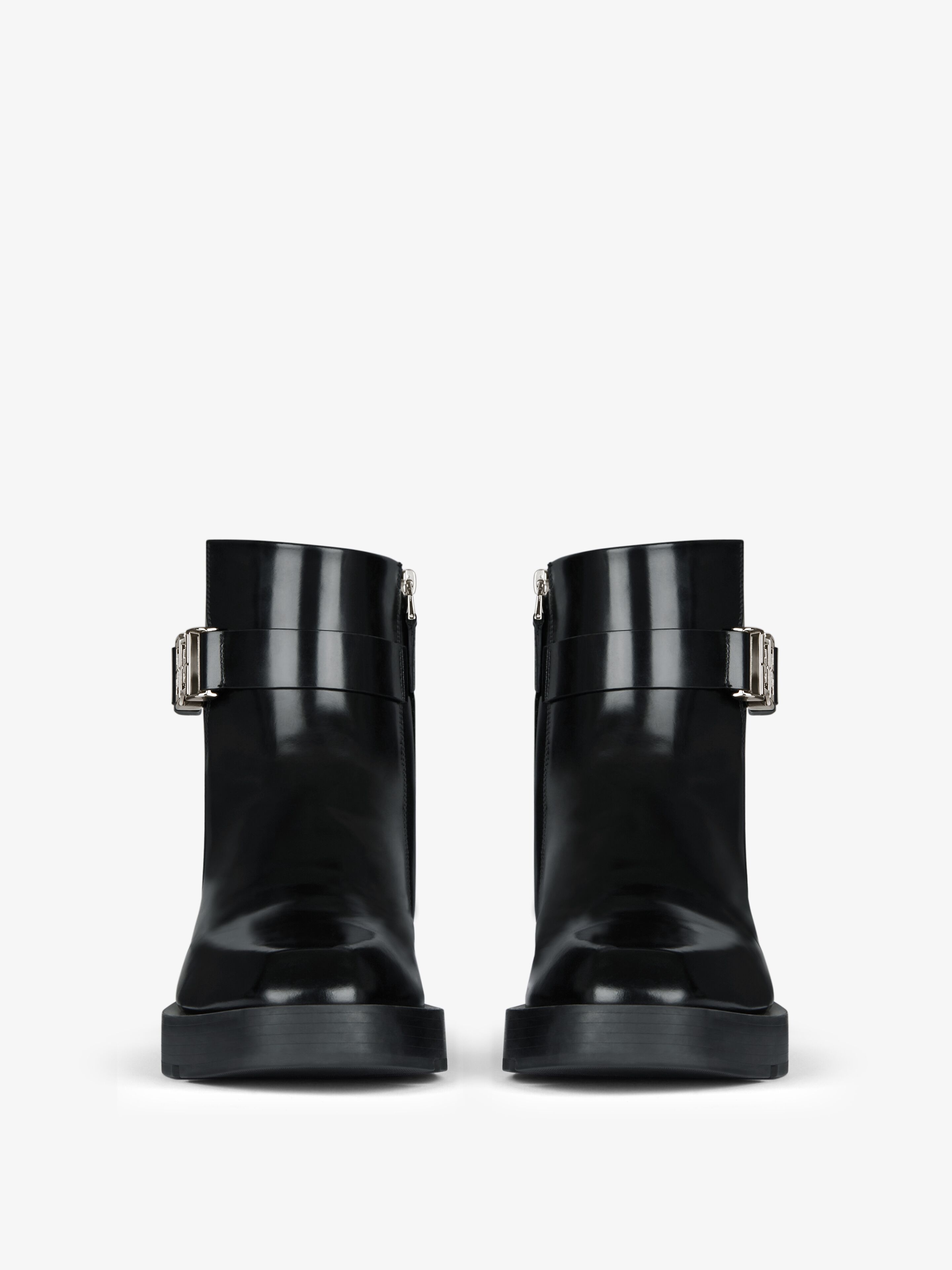 SQUARED BOOTS IN LEATHER WITH 4G BUCKLE - 2