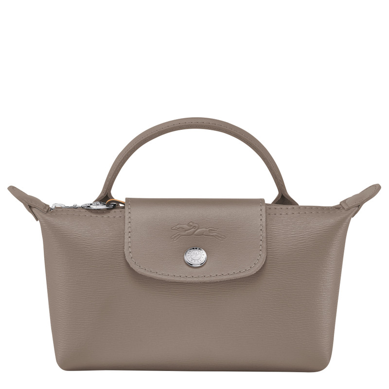 Le Pliage City Pouch with handle Taupe - Canvas - 1