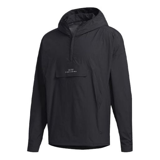 adidas logo Loose Casual Hooded Jacket Black FM5409 - 1