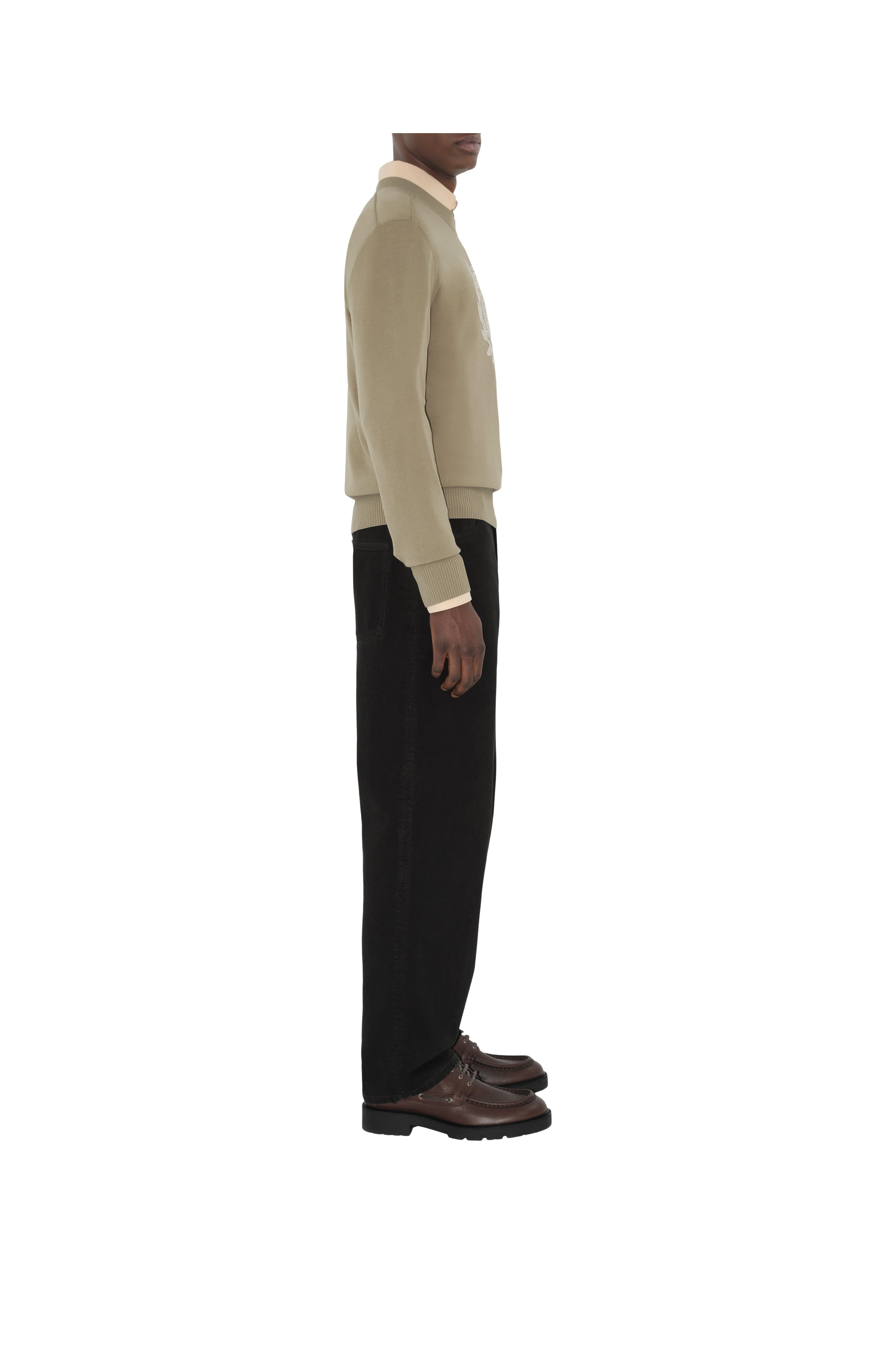 burberry B Crest Wool Sweater in Quill at Nordstrom - 4