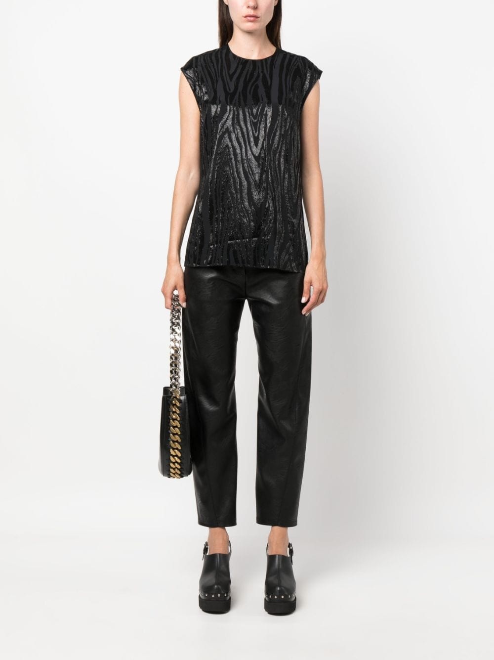 moire-effect tank top - 2