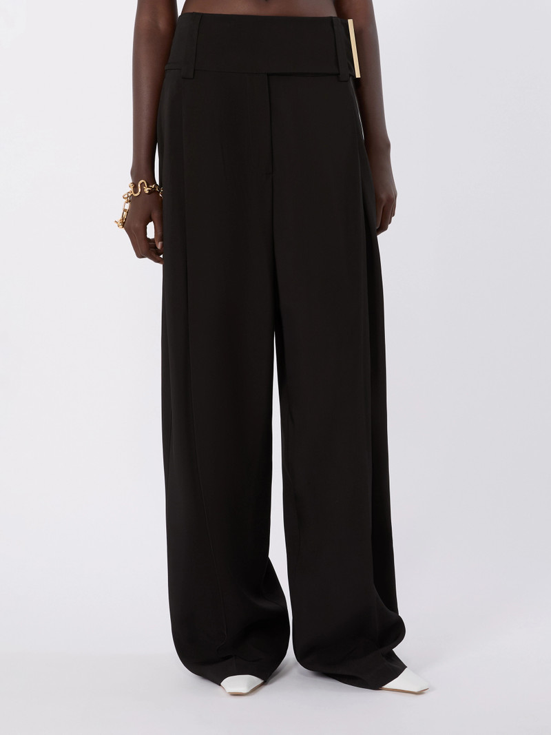 FAVETTA Wide-fit viscose satin trousers - BLACK 3