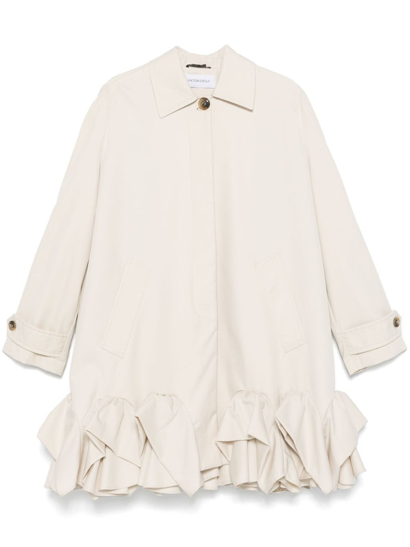 ruffled trench coat 1