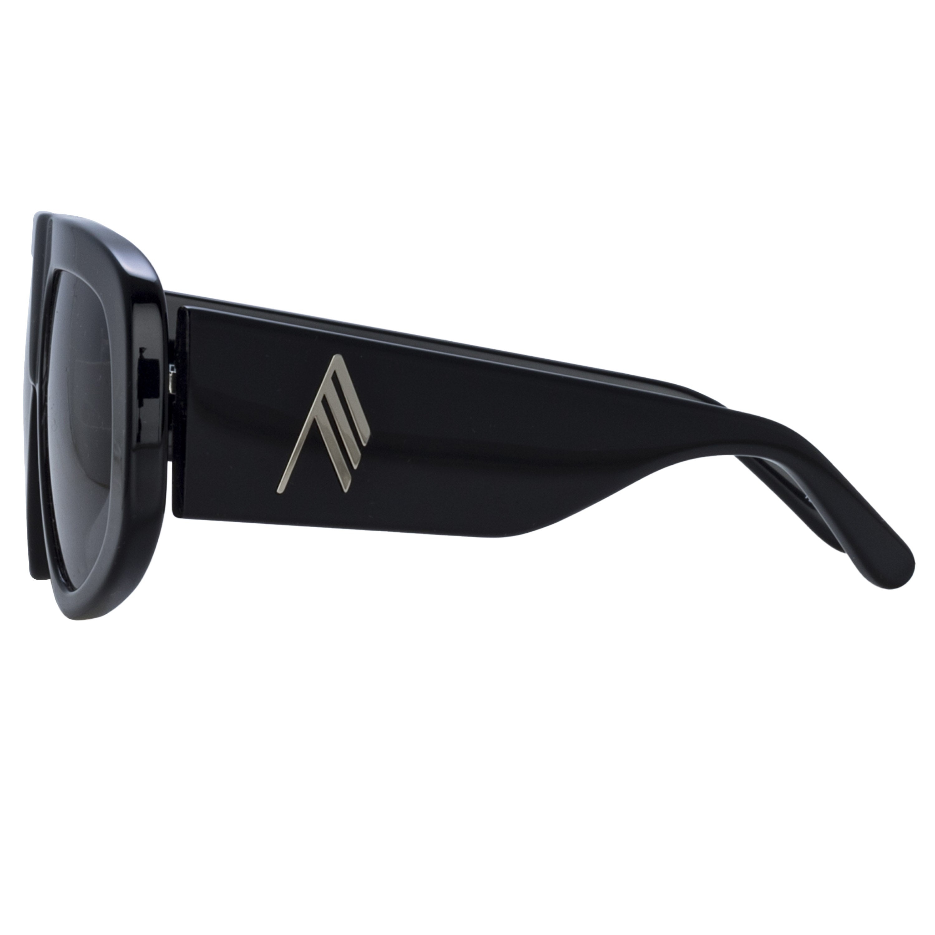 Milano Oversized Sunglasses in Black - 4