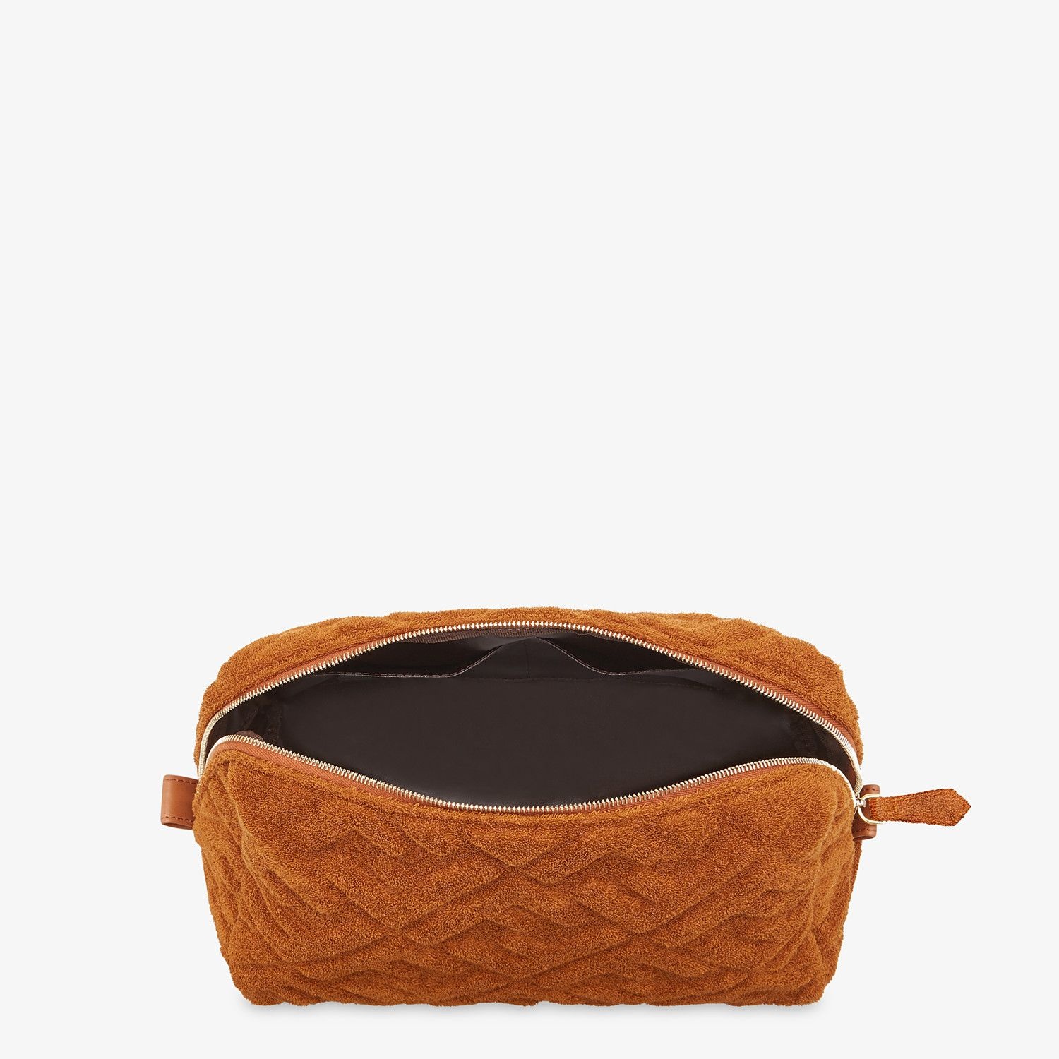 Brown terrycloth toiletry case - 3