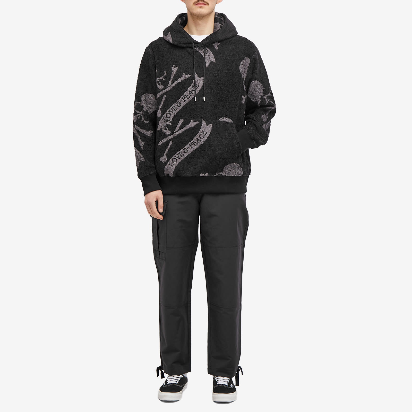 MASTERMIND WORLD Terry Cloth All Over Skull Hoodie - 4