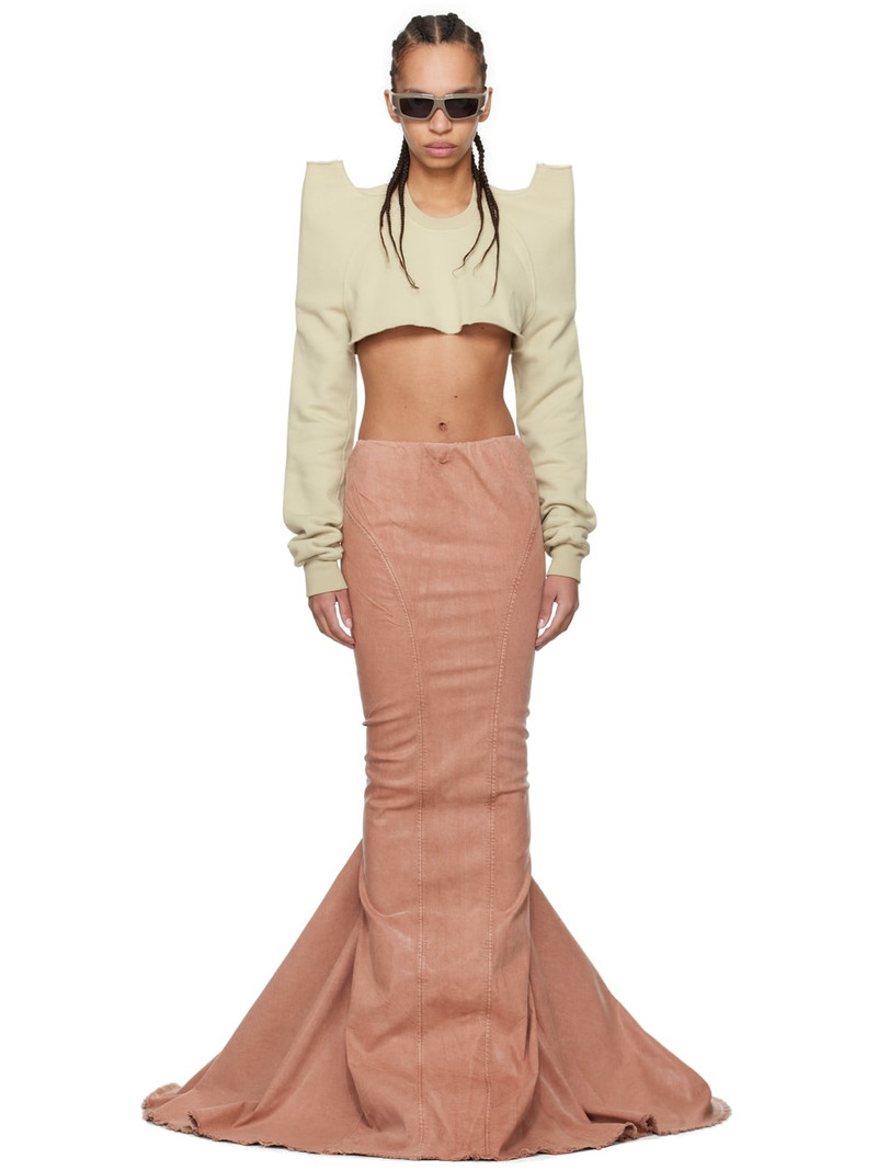 Pink Al Pillar Denim Maxi Skirt 1