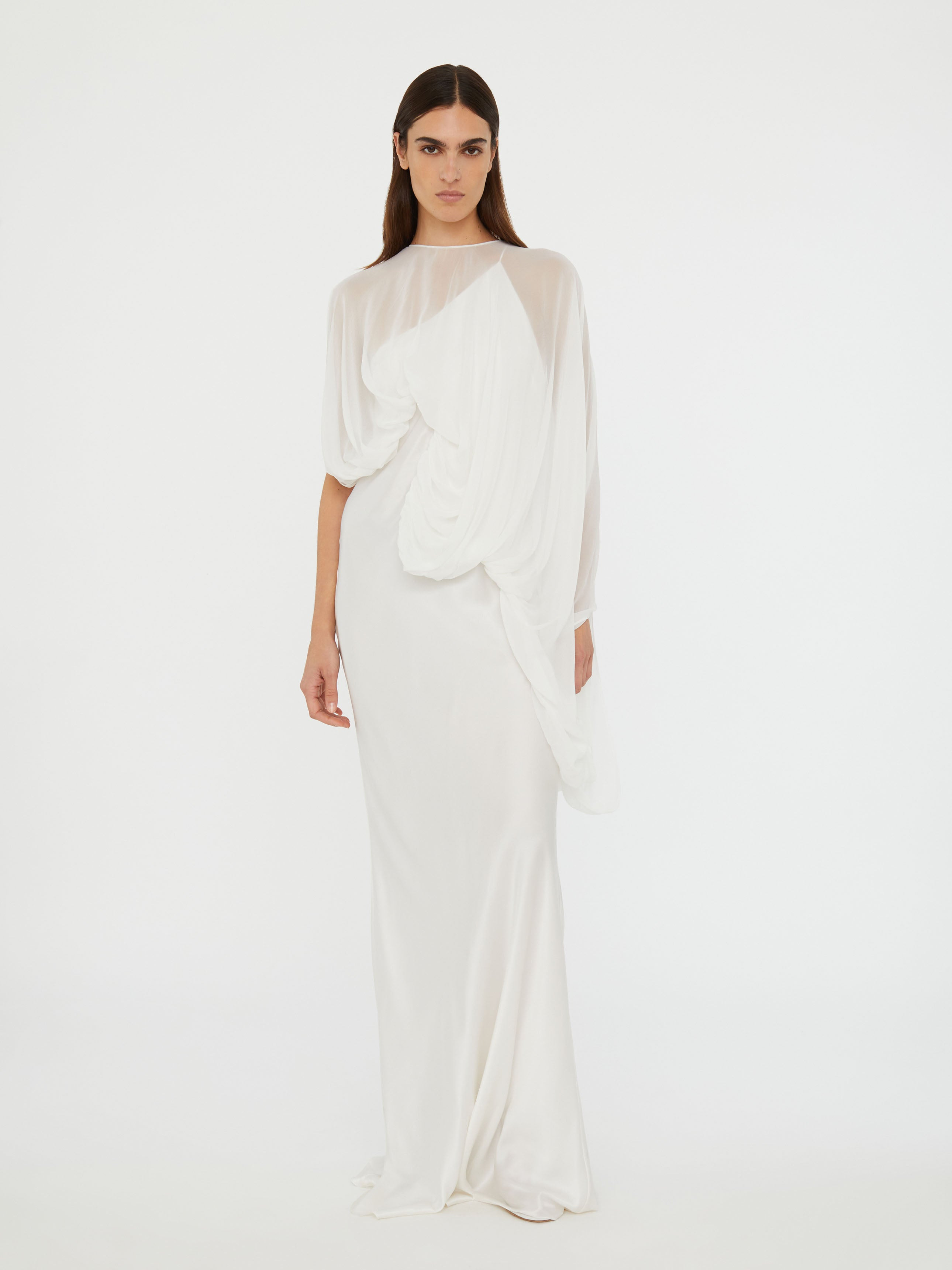 Cumulus Draped Sleeve Dress - 4
