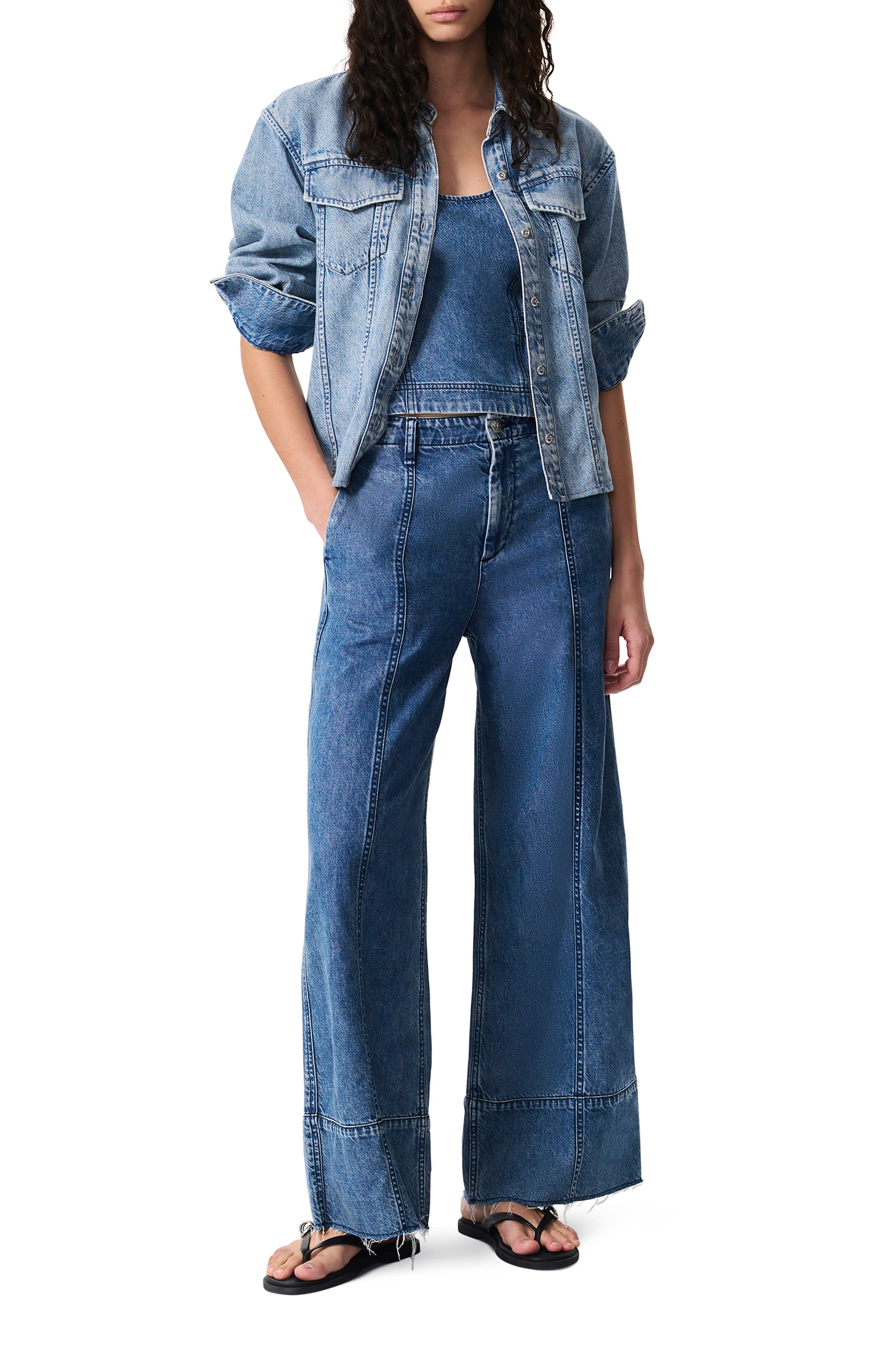 rag & bone Arianna High Waist Wide Leg Jeans in Beekman at Nordstrom - 4