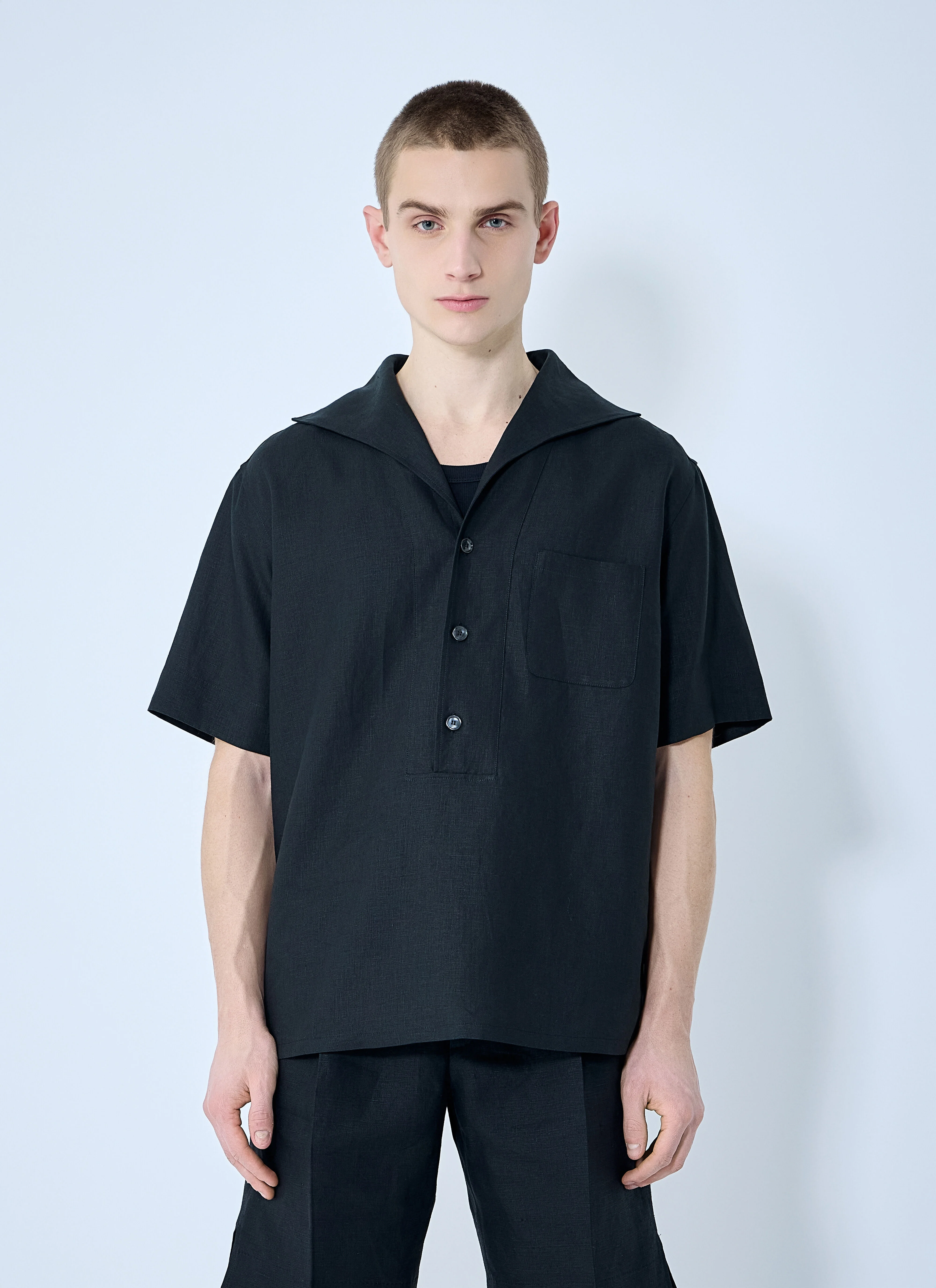 Linen Polo Shirt - 1