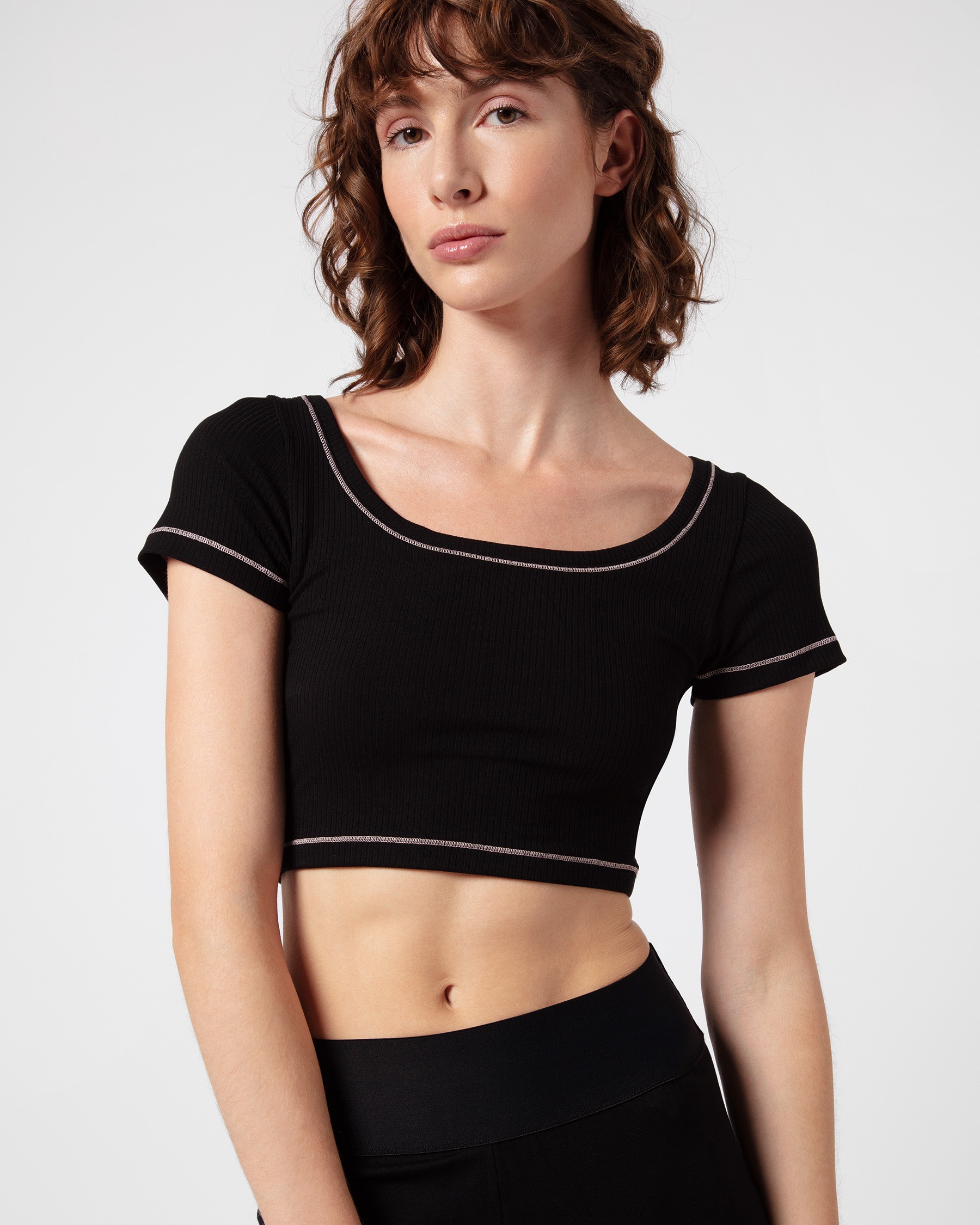Ribbed short top - 1