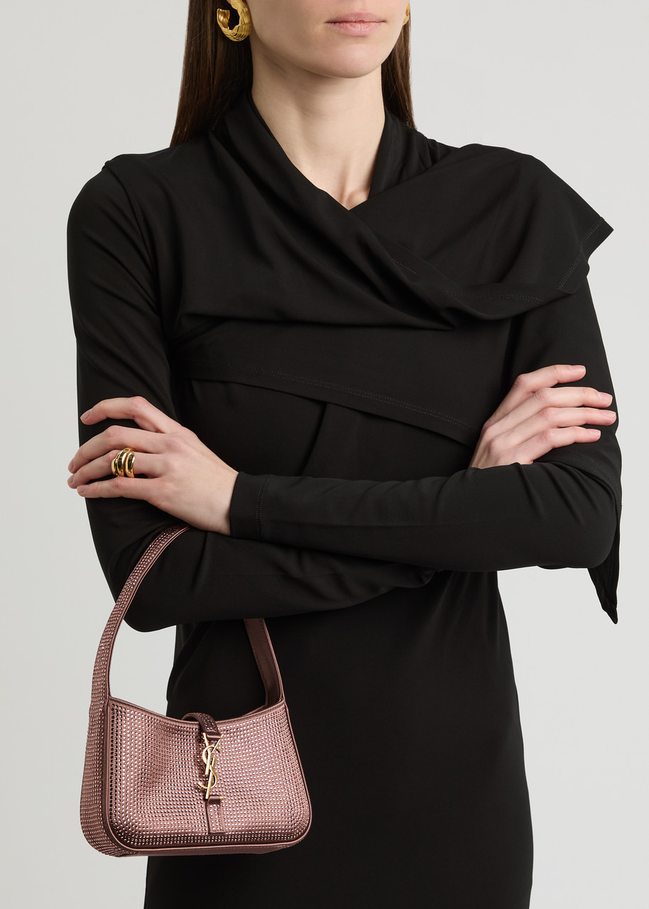 Saint Laurent Le 5 à 7 Mini Crystal-embellished top Handle bag - 5