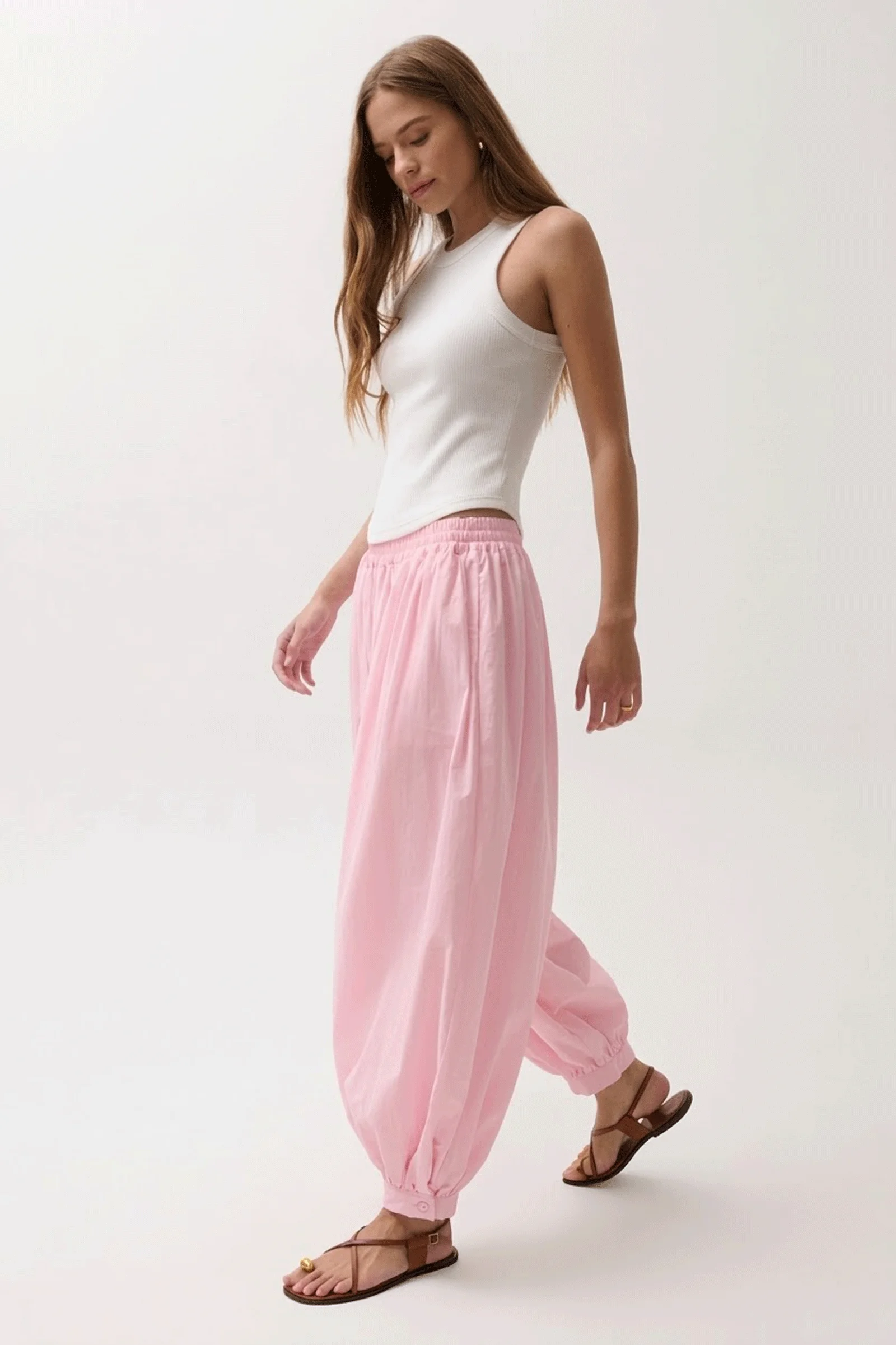 LIYA POPLIN BALLOON PANT - ROSETTE - 1