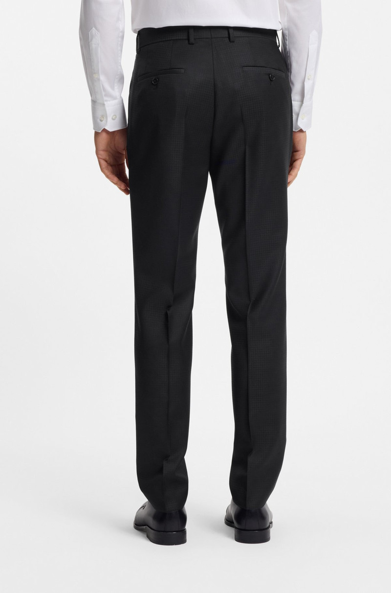 THREE-PIECE SLIM-FIT SUIT IN PATTERNED VIRGIN WOOL 7