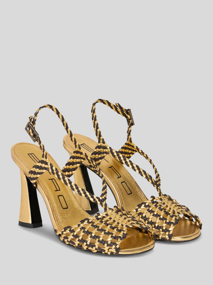 WOVEN HIGH-HEELED SANDALS - 3