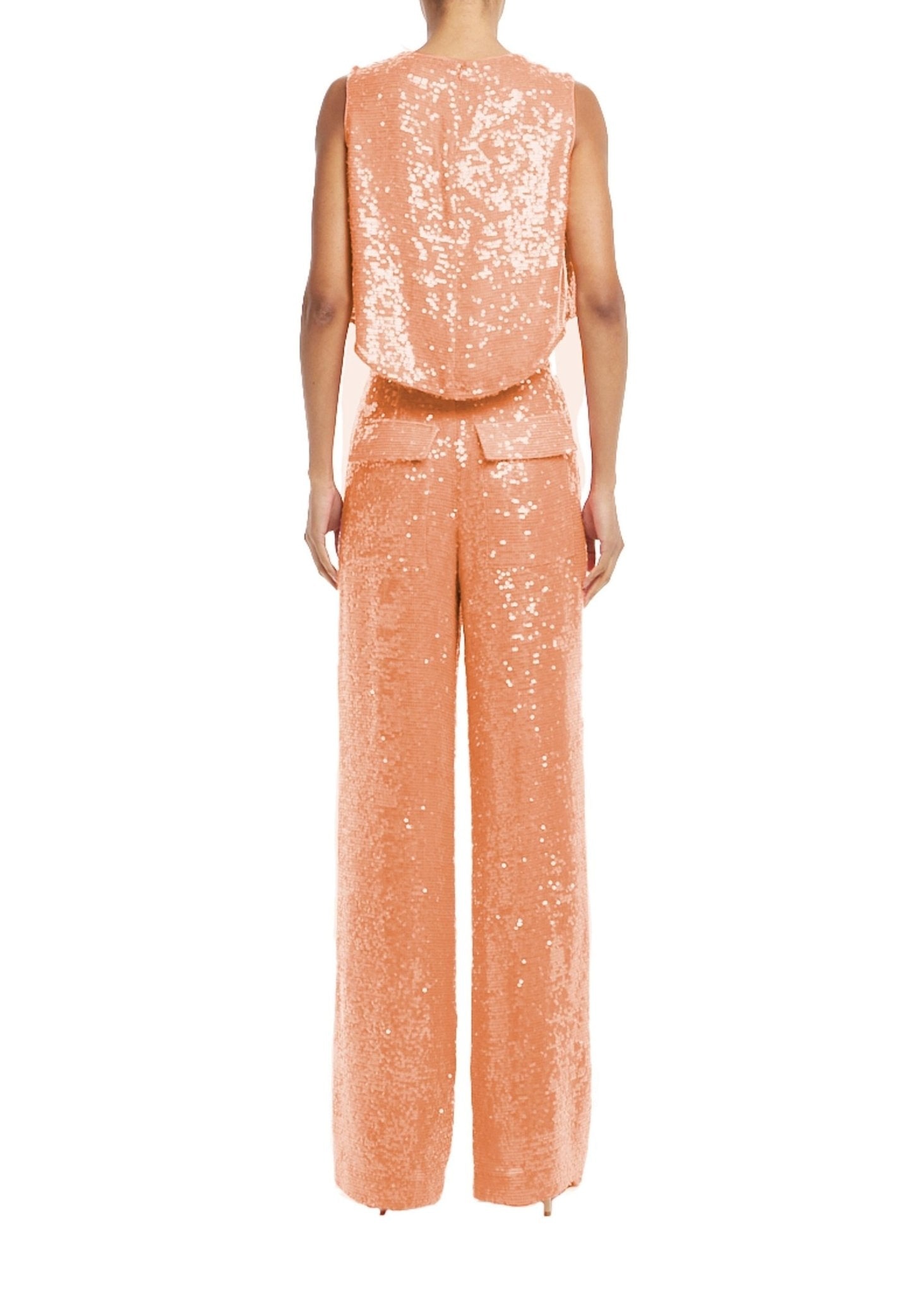 Sequin Relaxed Pleated Pant - 2