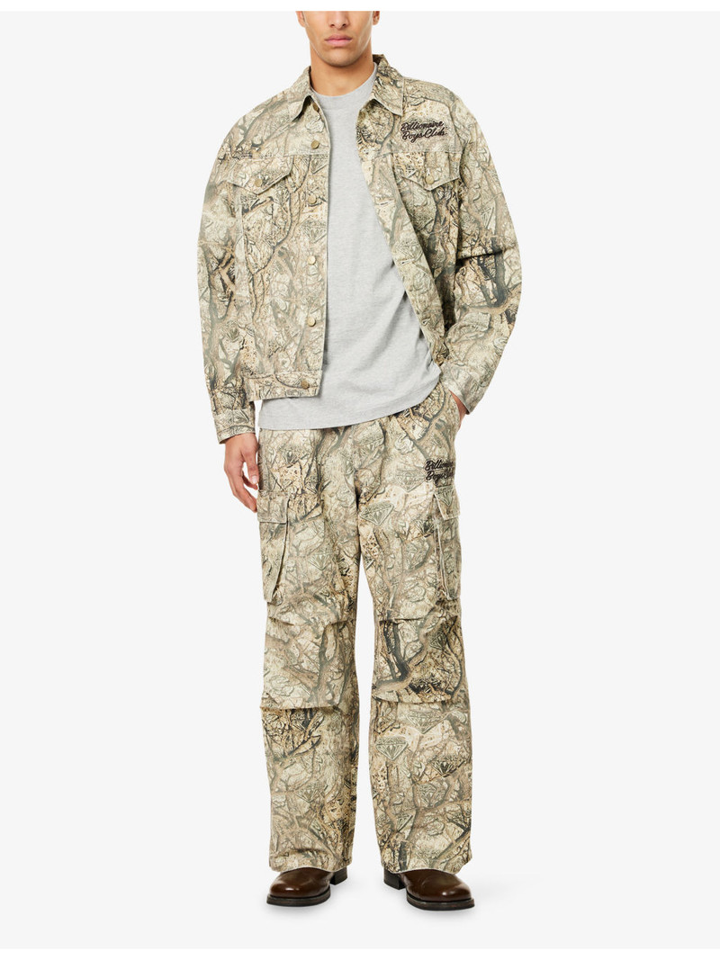 BILLIONAIRE BOYS CLUB Diamond Wide-Leg Cotton Trousers outlook