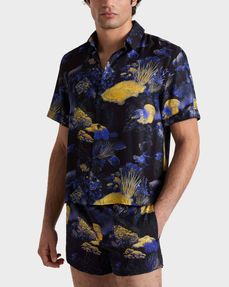 Vilebrequin MEN SILK BOWLING SHIRT CORAL REEF outlook