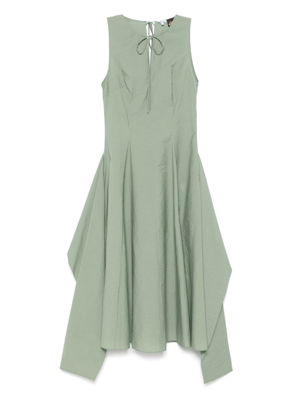 crinkle-finish midi dress - 1