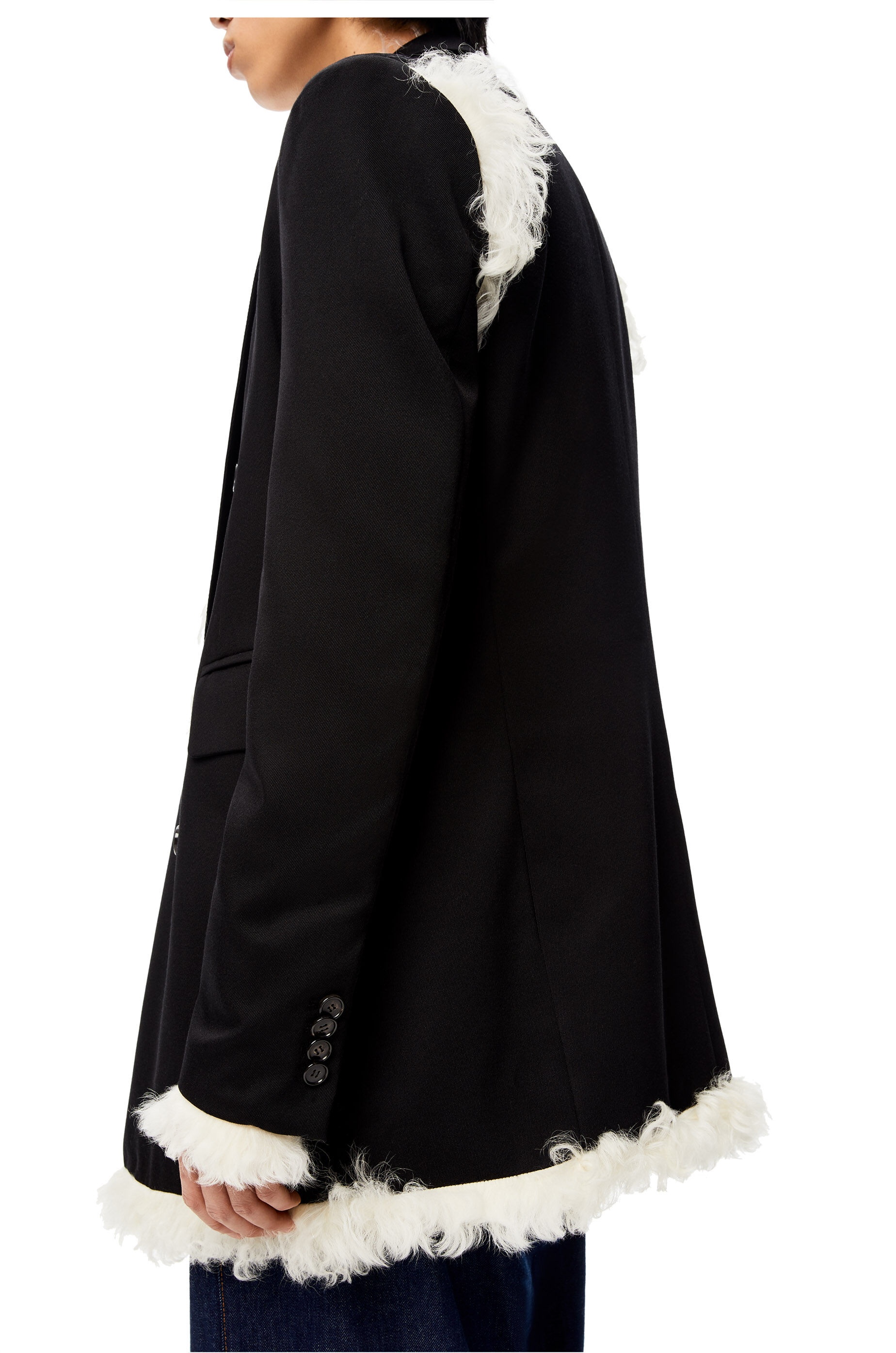 Jacket in wool and shearling - 5