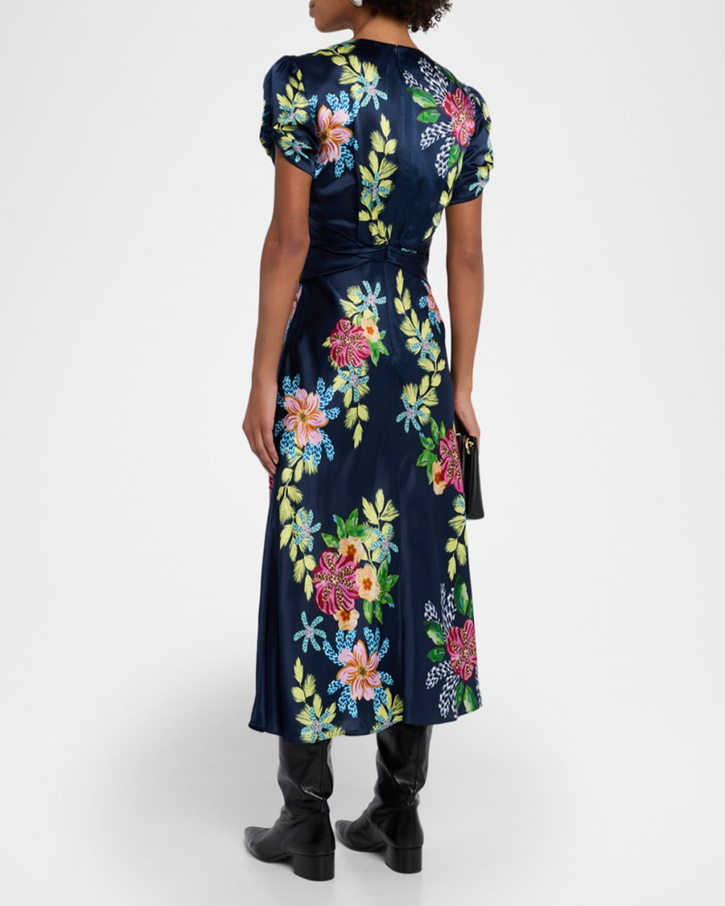 Gwen Floral Silk-Blend Dress 3