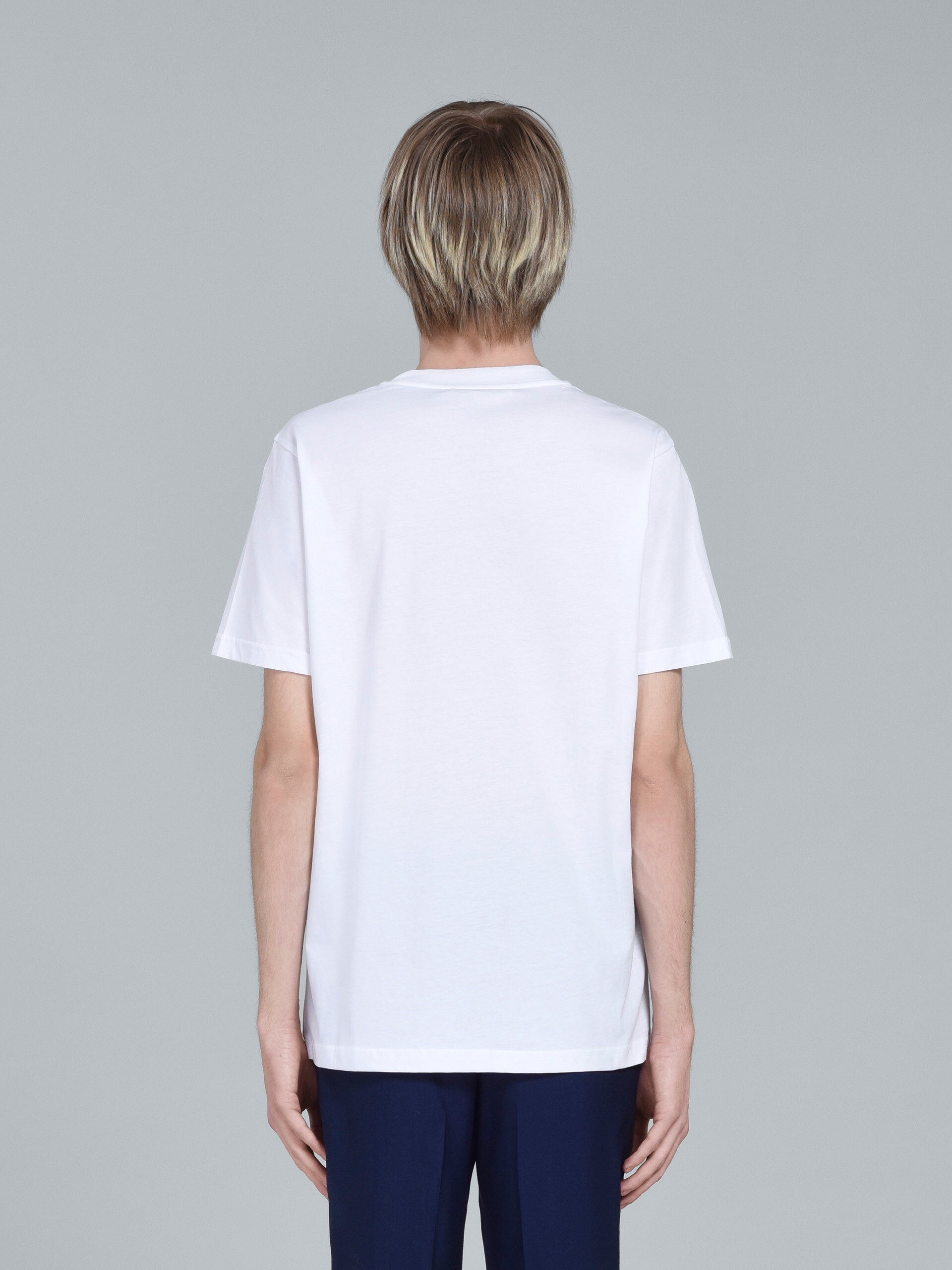 WHITE LOGO PRINT T-SHIRT - 3