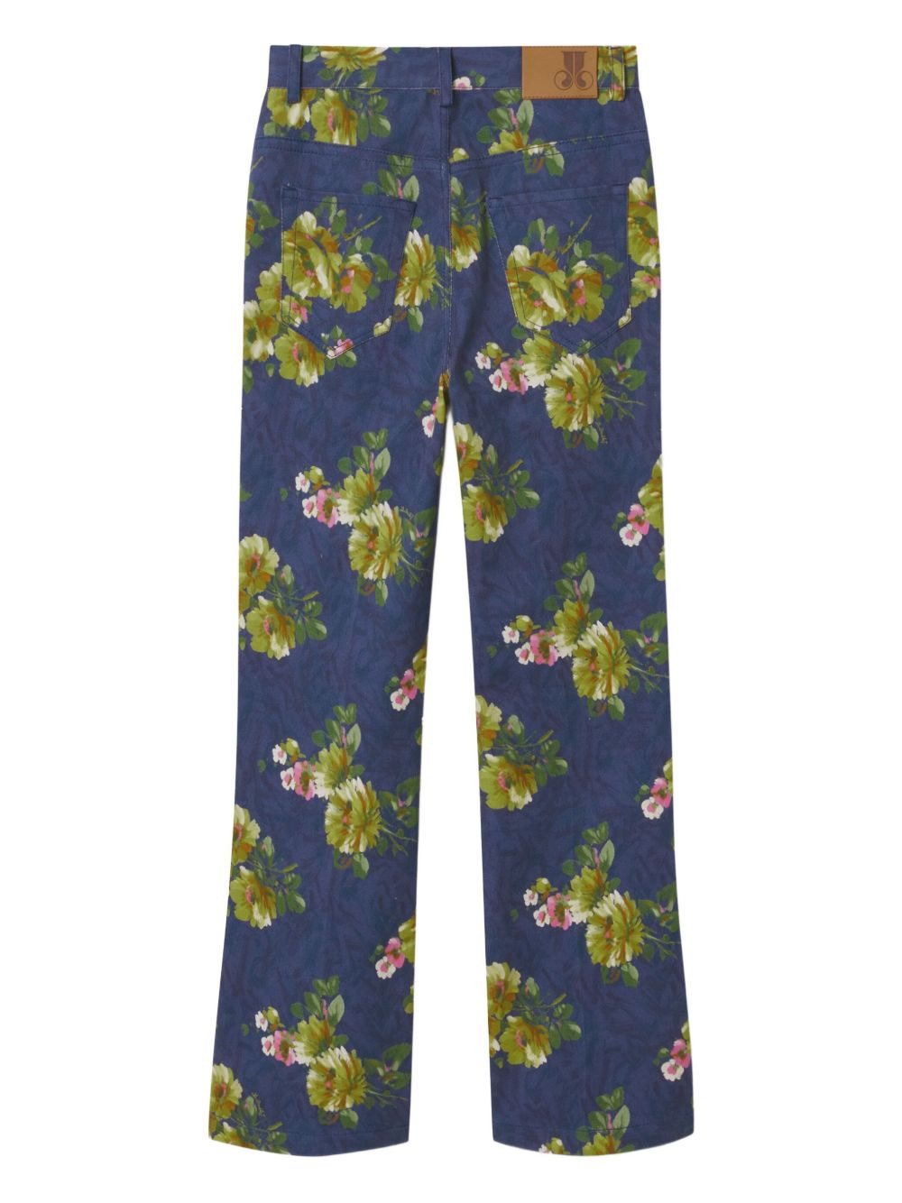 floral-print flared jeans - 2