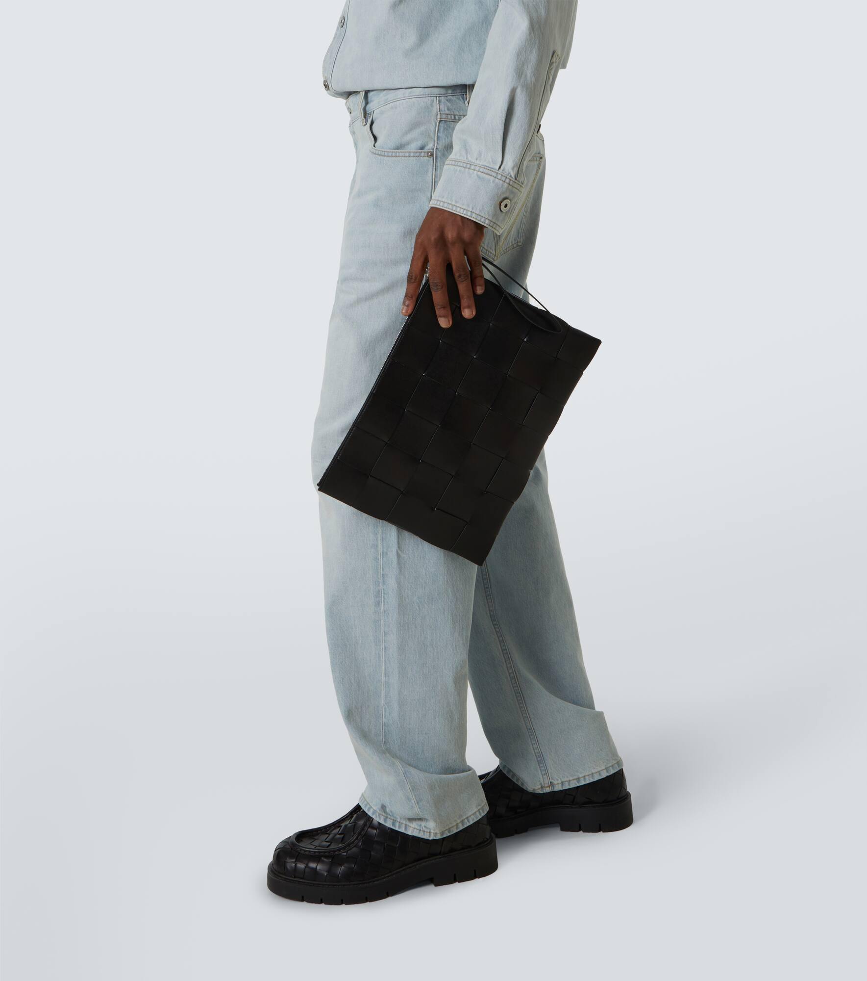 Intreccio leather pouch - 3