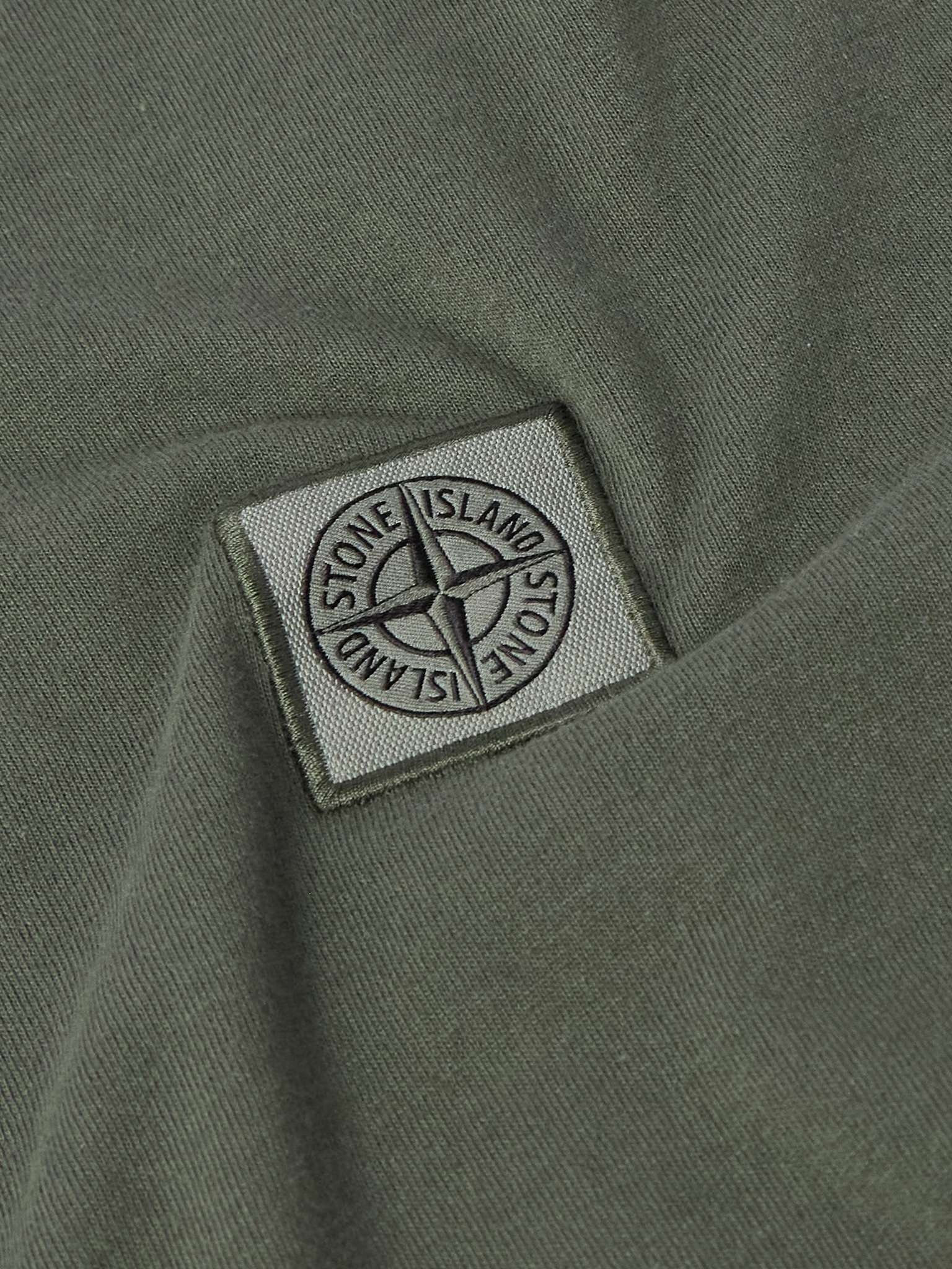 Logo-Appliquéd Garment-Dyed Cotton-Jersey T-Shirt - 5