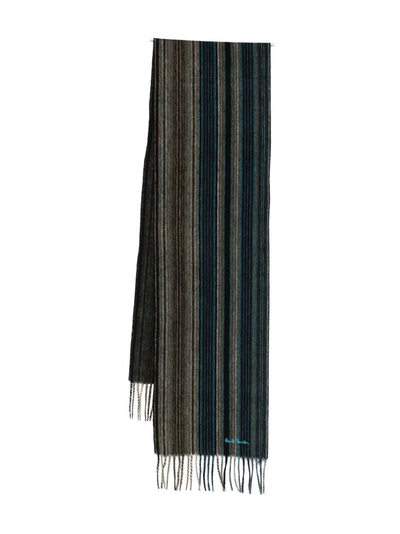 striped fringed scarf 1