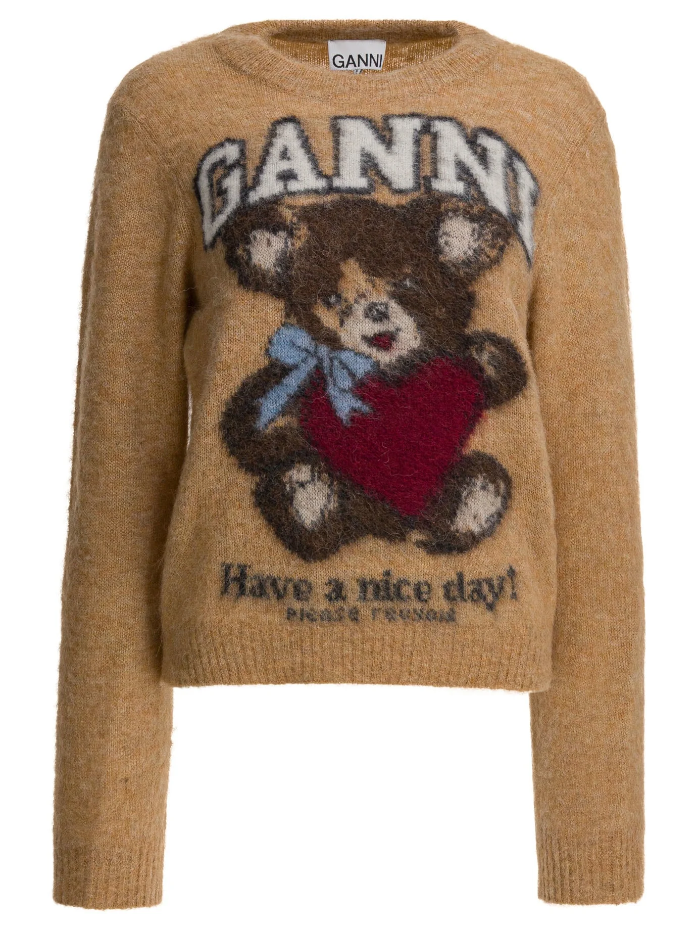 Ganni Women Wool Sweater With Print - 1