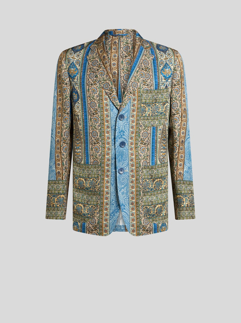 PARTIALLY-LINED BLAZER WITH THREE PATCH POCKETS - 1