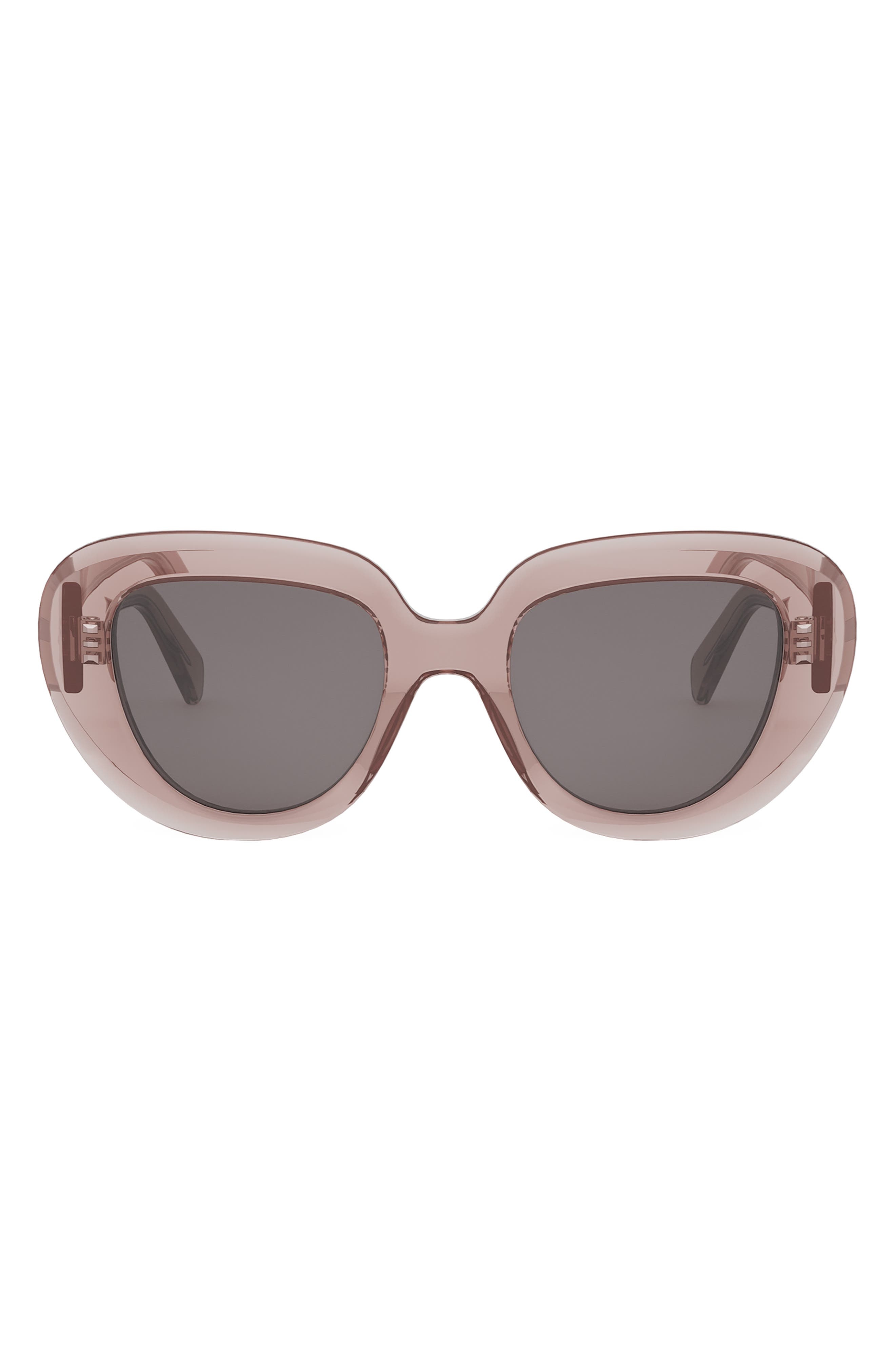 CELINE Bold 3 Dots 51mm Gradient Butterfly Sunglasses in Pink /Other /Smoke at Nordstrom - 1