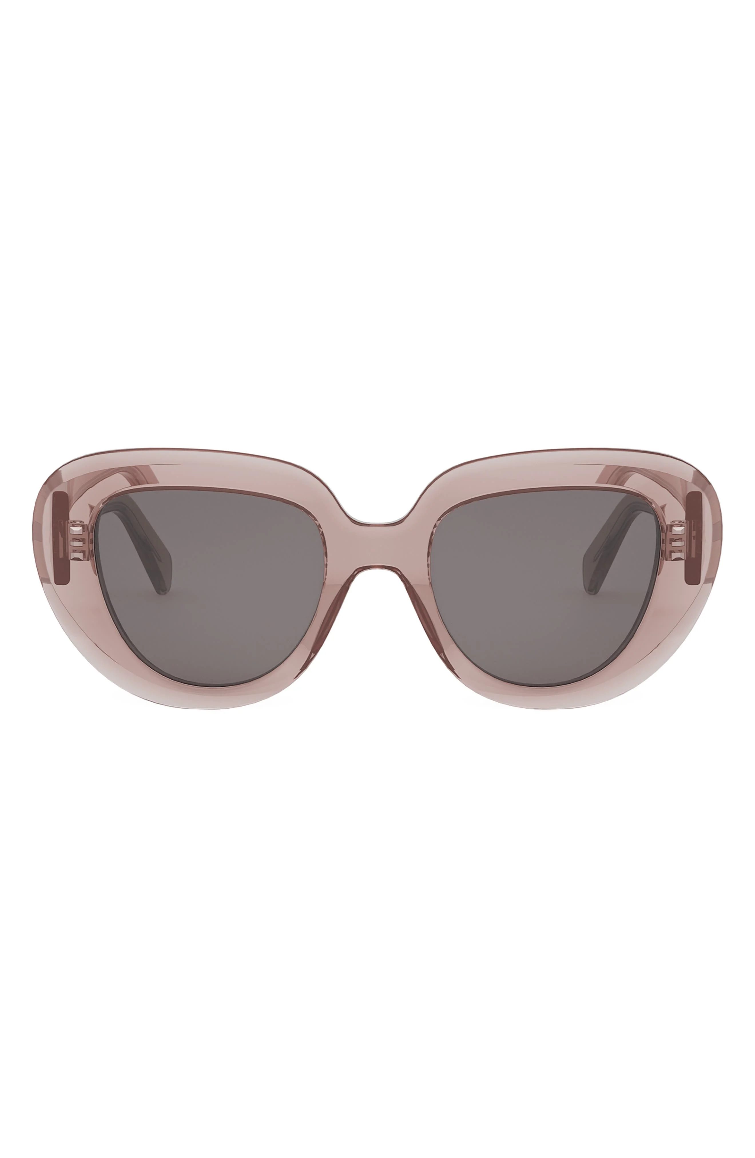 CELINE Bold 3 Dots 51mm Gradient Butterfly Sunglasses in Pink /Other /Smoke at Nordstrom - 1